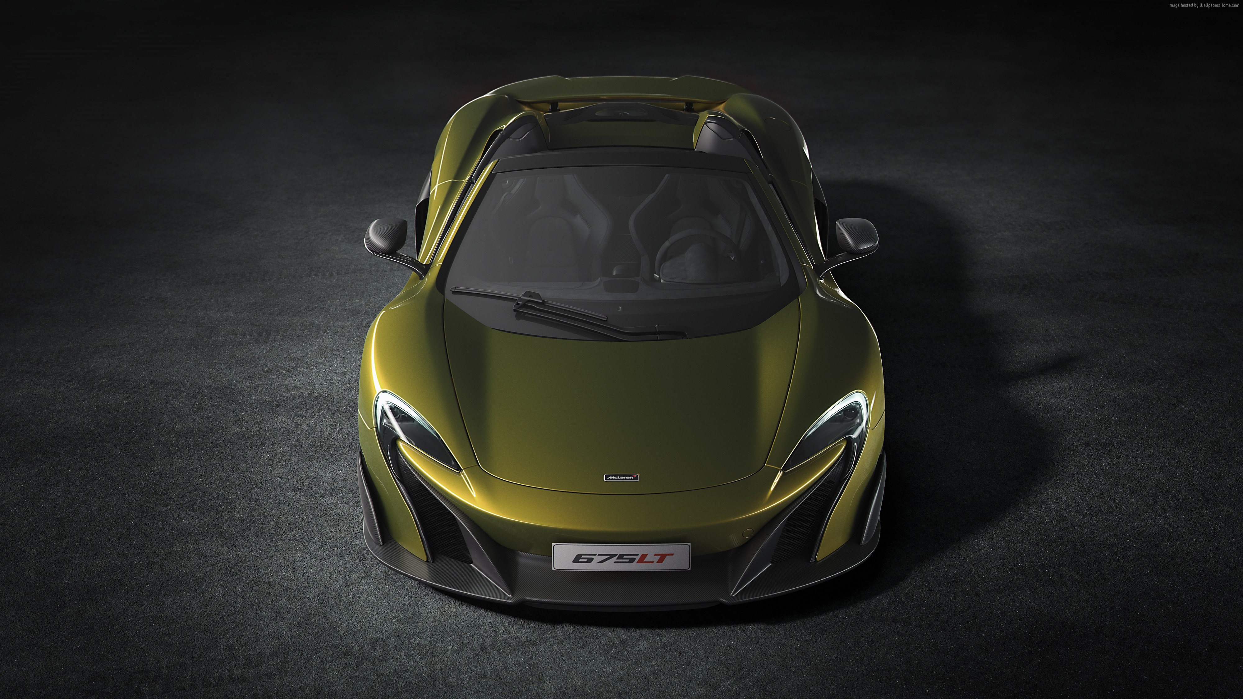 Yellow McLaren 675LT Spider Convertible HD Wallpaper