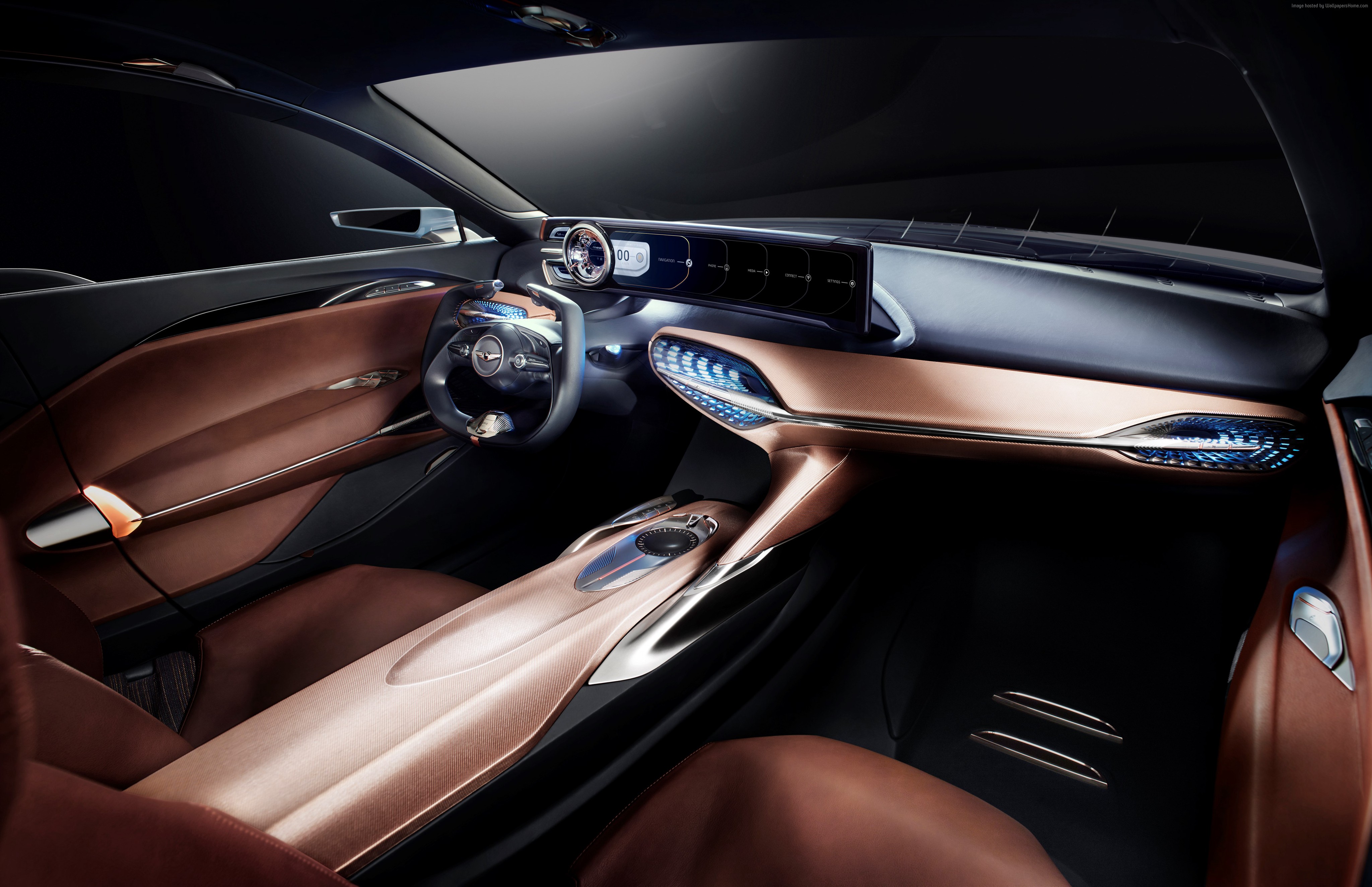 Genesis New York Concept Car Interior HD Wallpaper