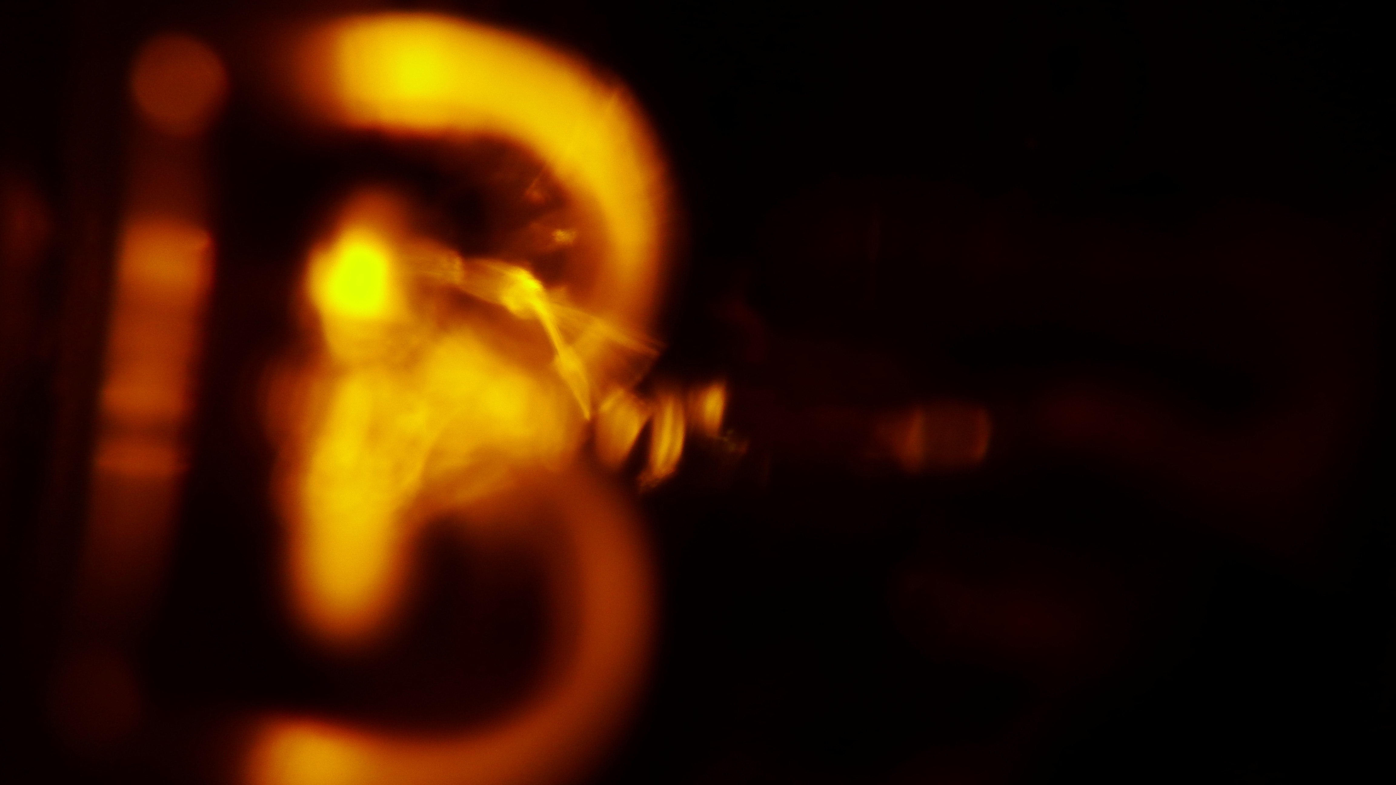 Abstract orange light streaks and bokeh HD Wallpaper