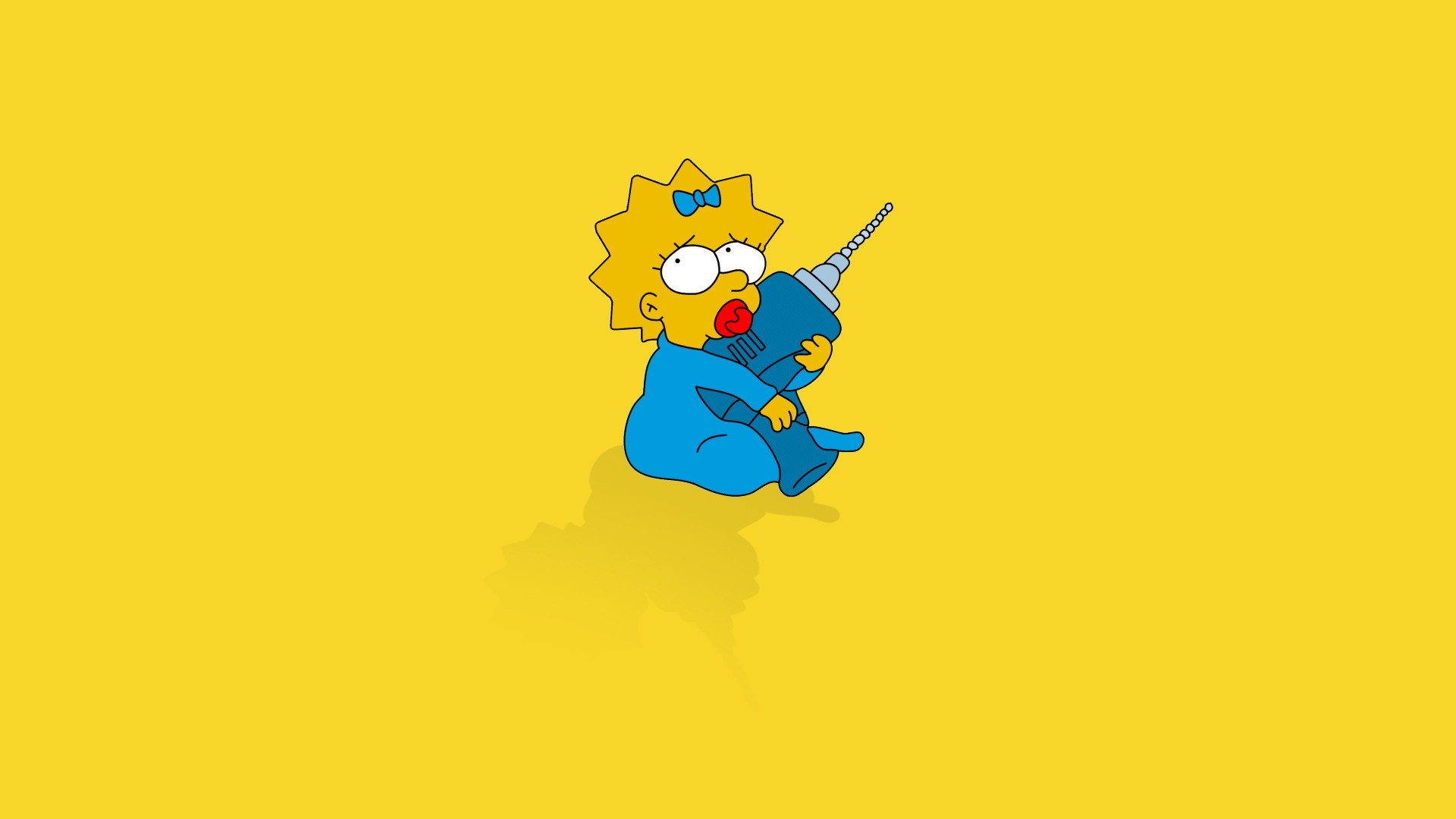 Maggie Simpson holding a drill HD Wallpaper
