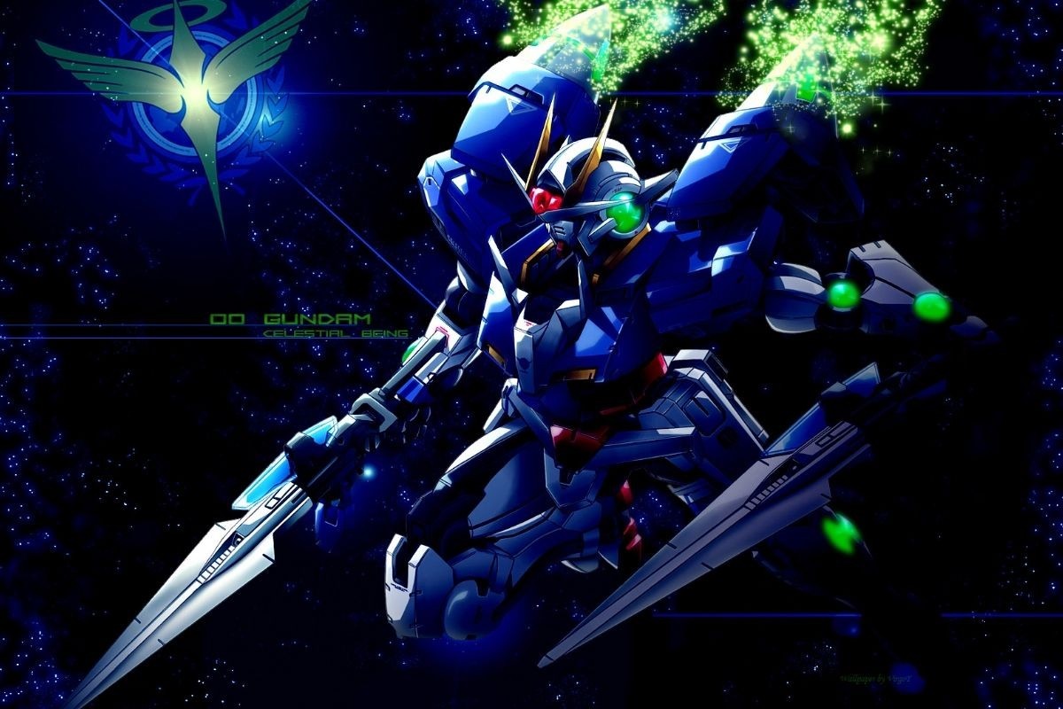 00 Gundam from Celestial Being in Space HD Wallpaper