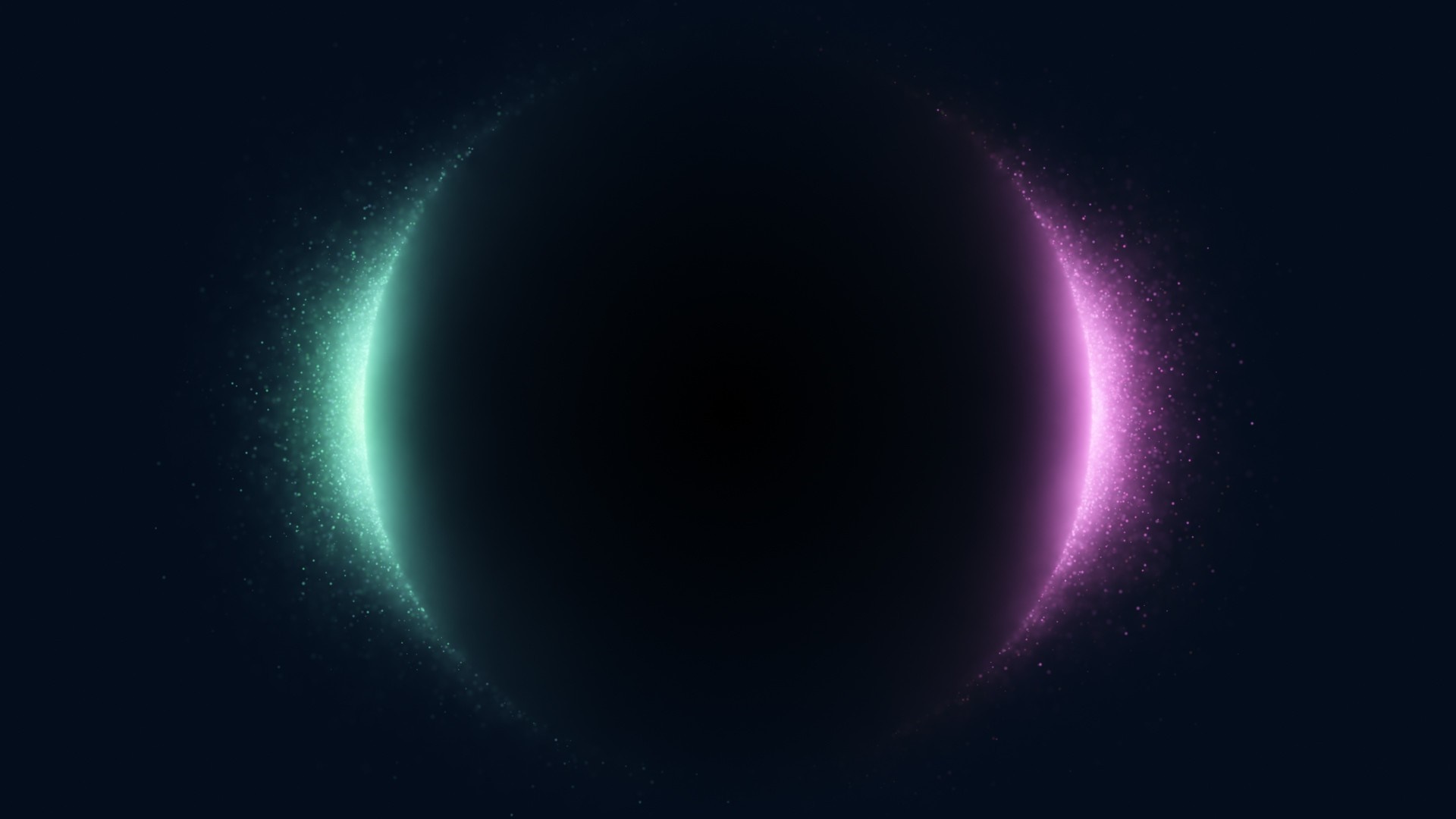 Abstract glowing circle in dark space HD Wallpaper