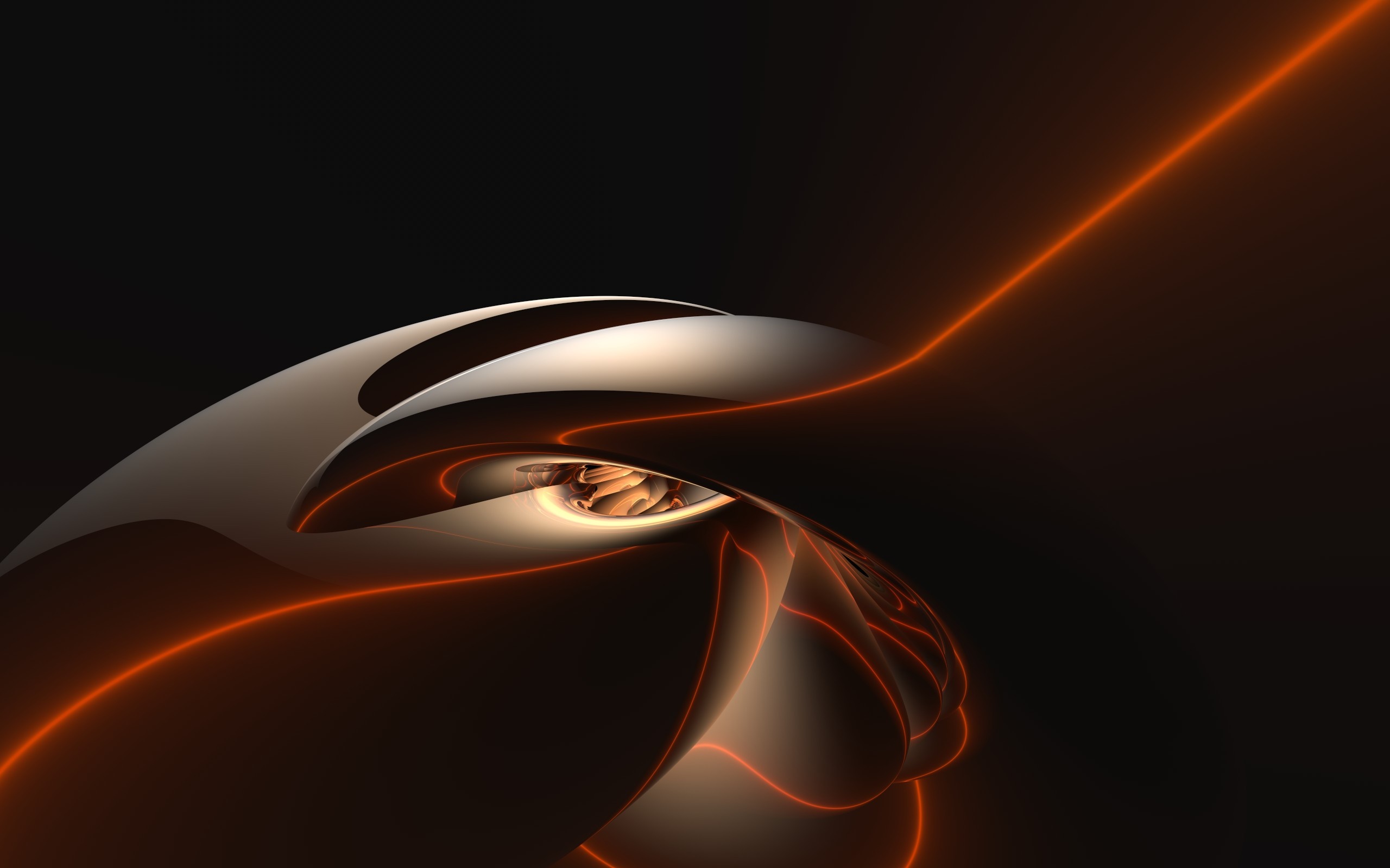 Abstract orange and brown swirling light illustration HD Wallpaper