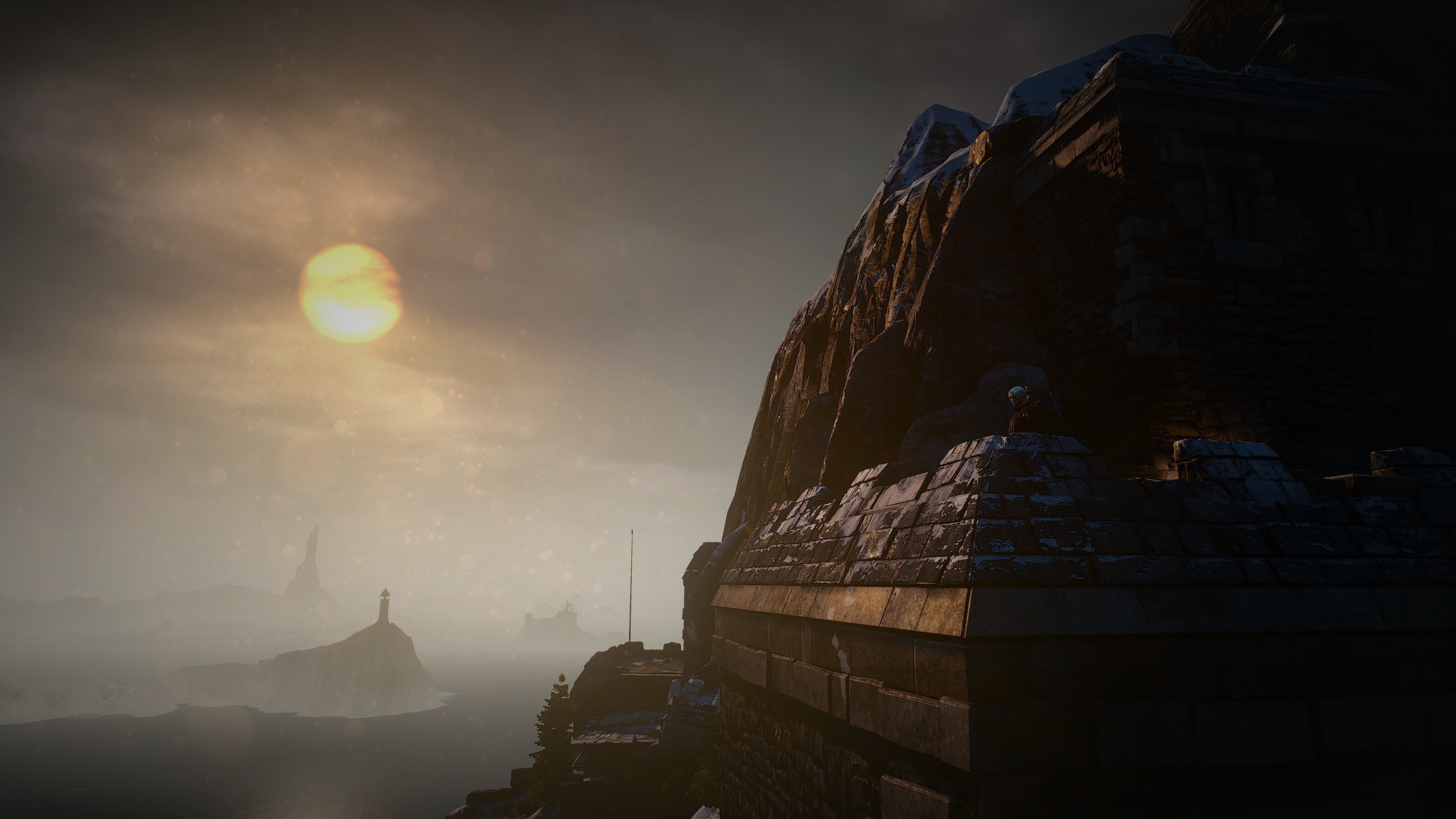 The Witcher 3: Wild Hunt Skellige Lighthouse at Dusk HD Wallpaper