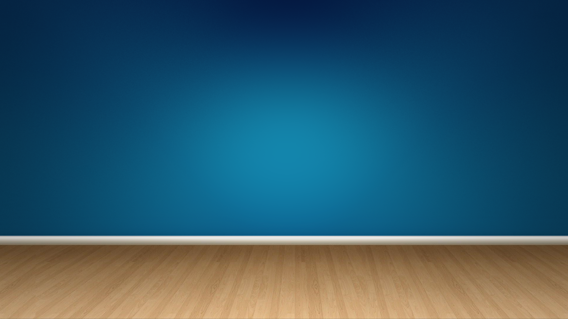 Blue wall and wooden floor HD Wallpaper