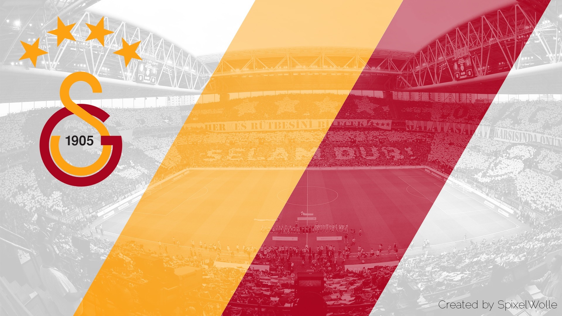 Galatasaray SK logo and stadium HD Wallpaper
