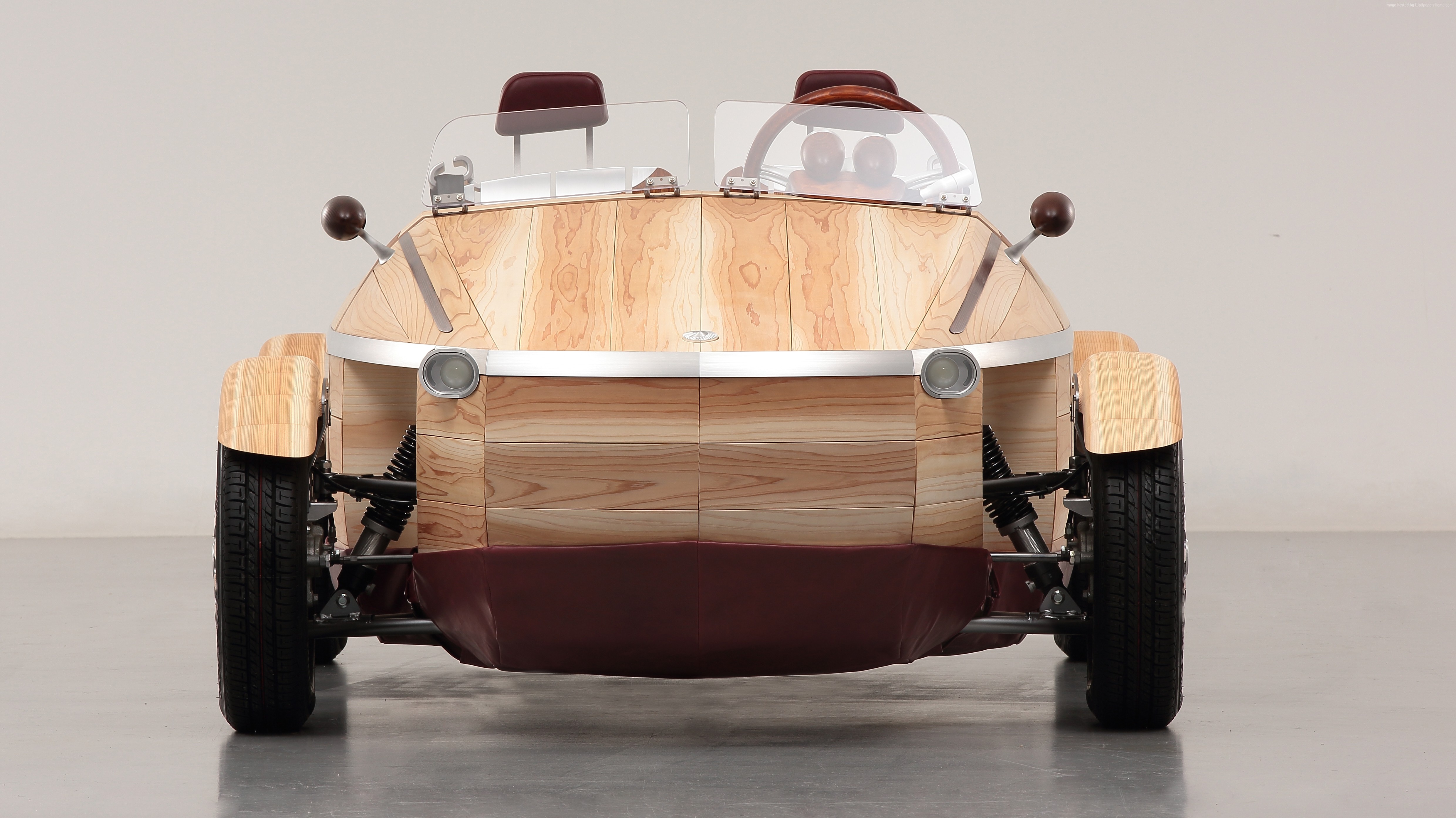 Toyota Setsuna wooden roadster at Milan Design Week HD Wallpaper