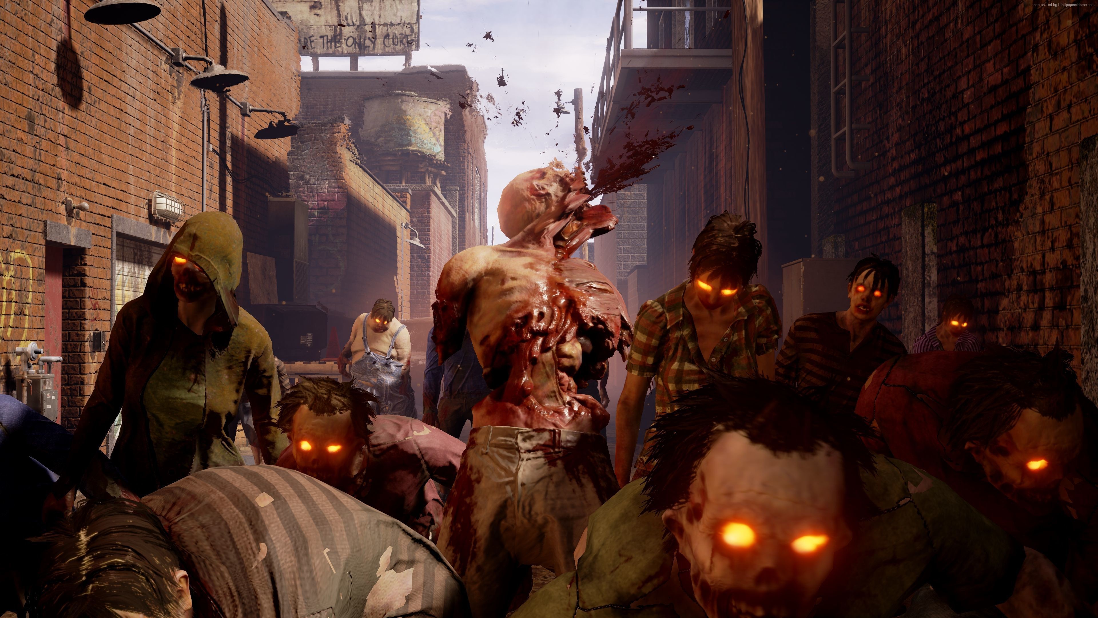 Zombies in a dark alleyway, State of Decay 2 HD Wallpaper