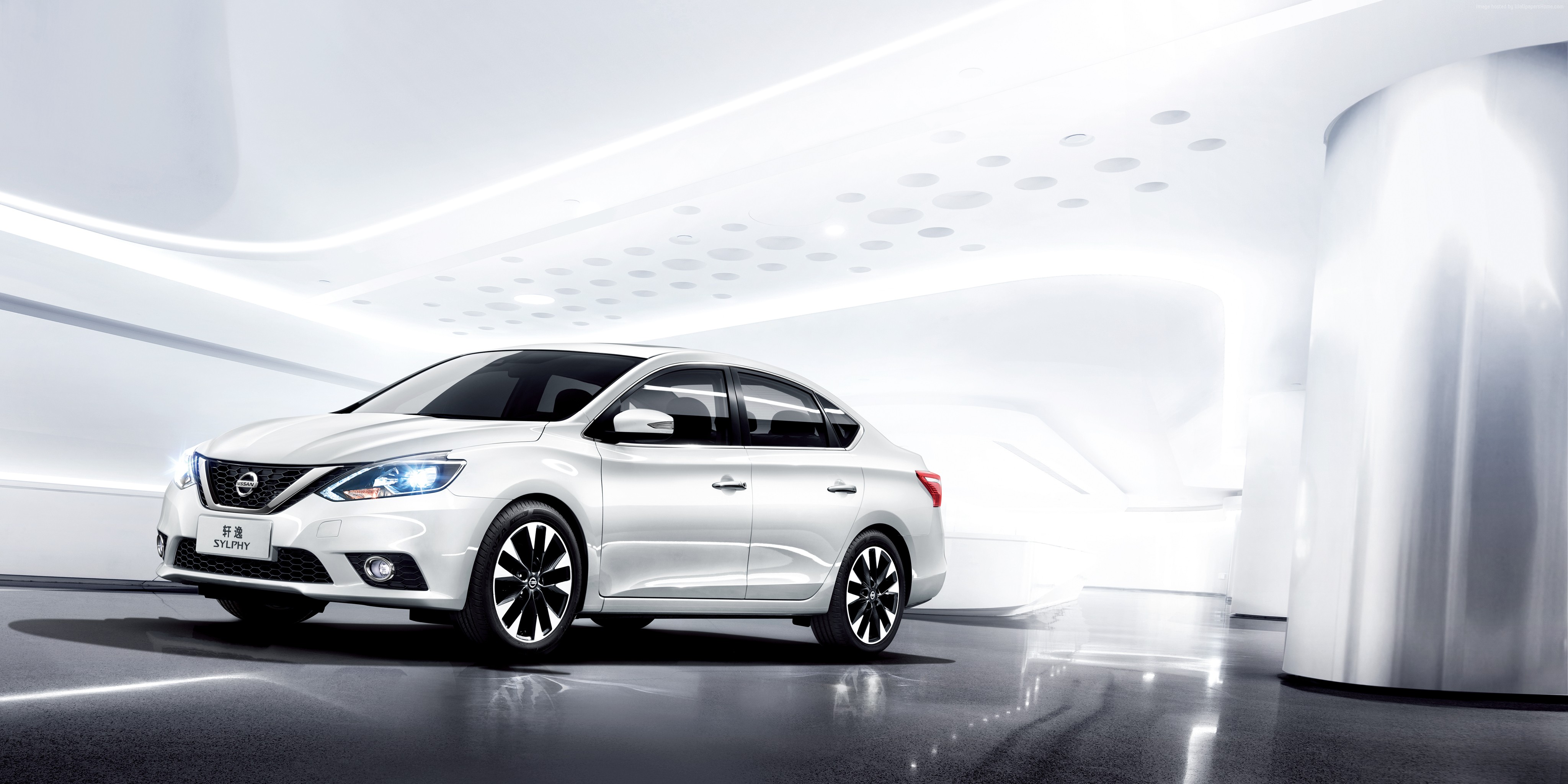 White Nissan Sylphy Sedan HD Wallpaper