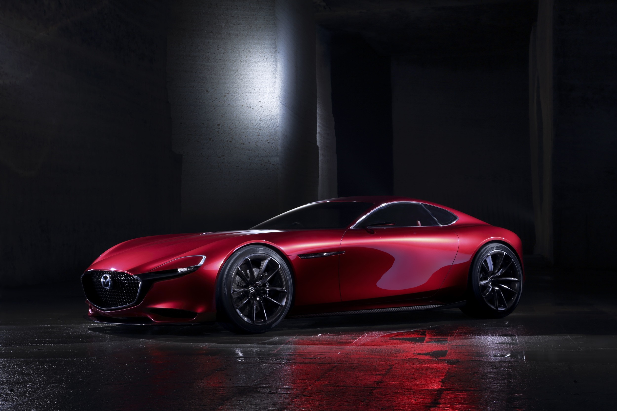 Red Mazda RX Vision concept car HD Wallpaper