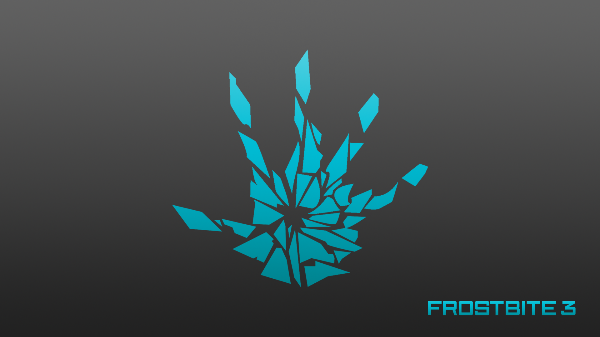 Frostbite 3 logo with shattered hand HD Wallpaper