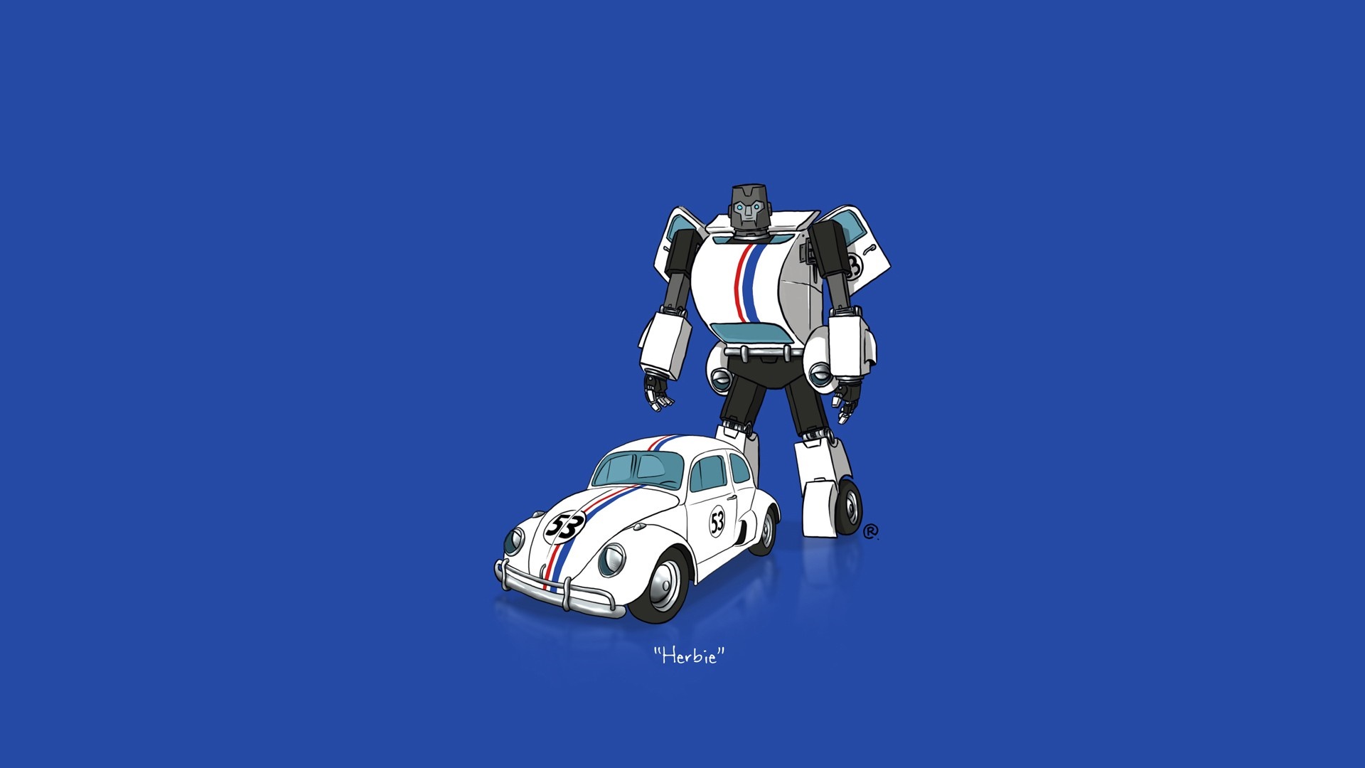 Herbie the Love Bug as a Transformer HD Wallpaper