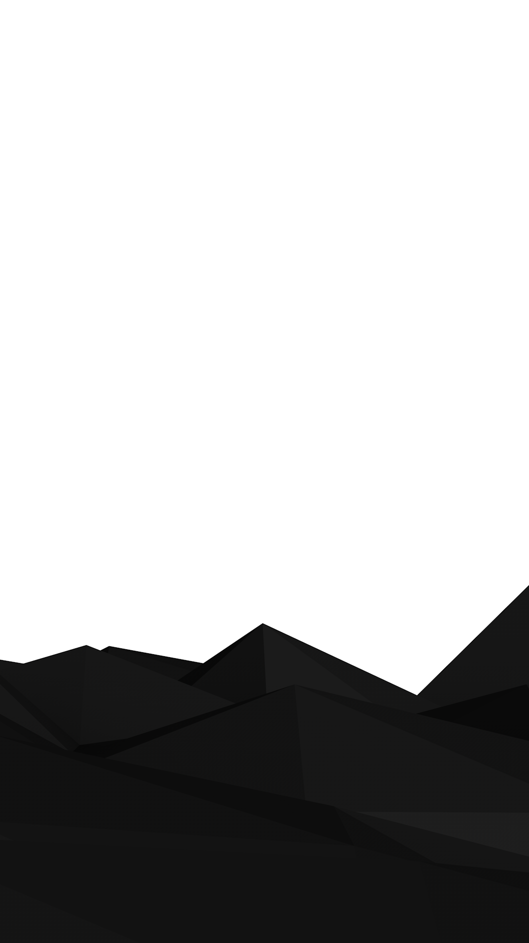 Abstract low poly black geometric landscape on white background HD Wallpaper