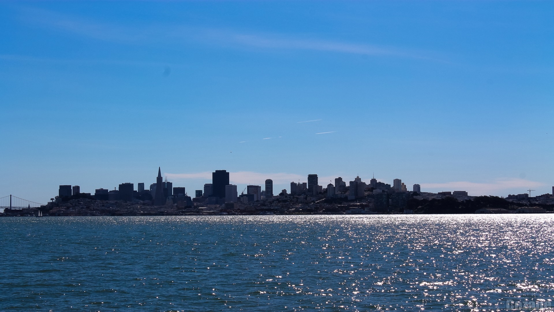 San Francisco skyline across the bay on a clear day HD Wallpaper