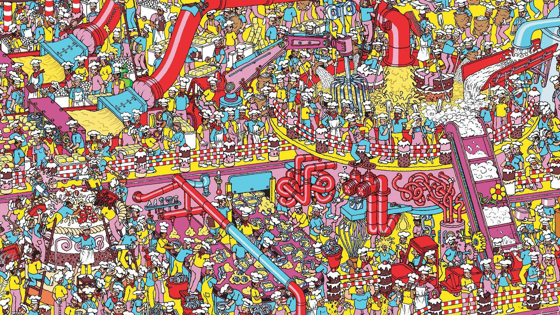 Waldo in a Candy Factory HD Wallpaper