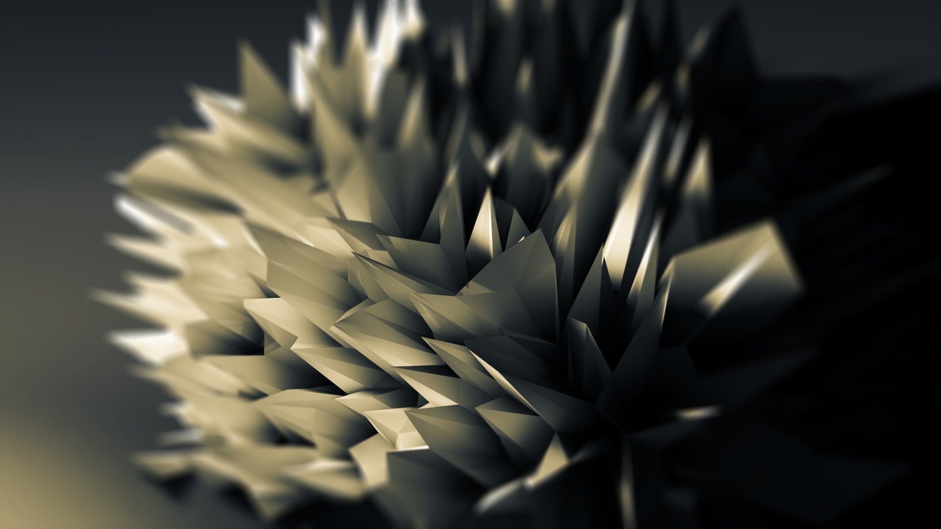 Abstract geometric crystal formation with sharp edges HD Wallpaper
