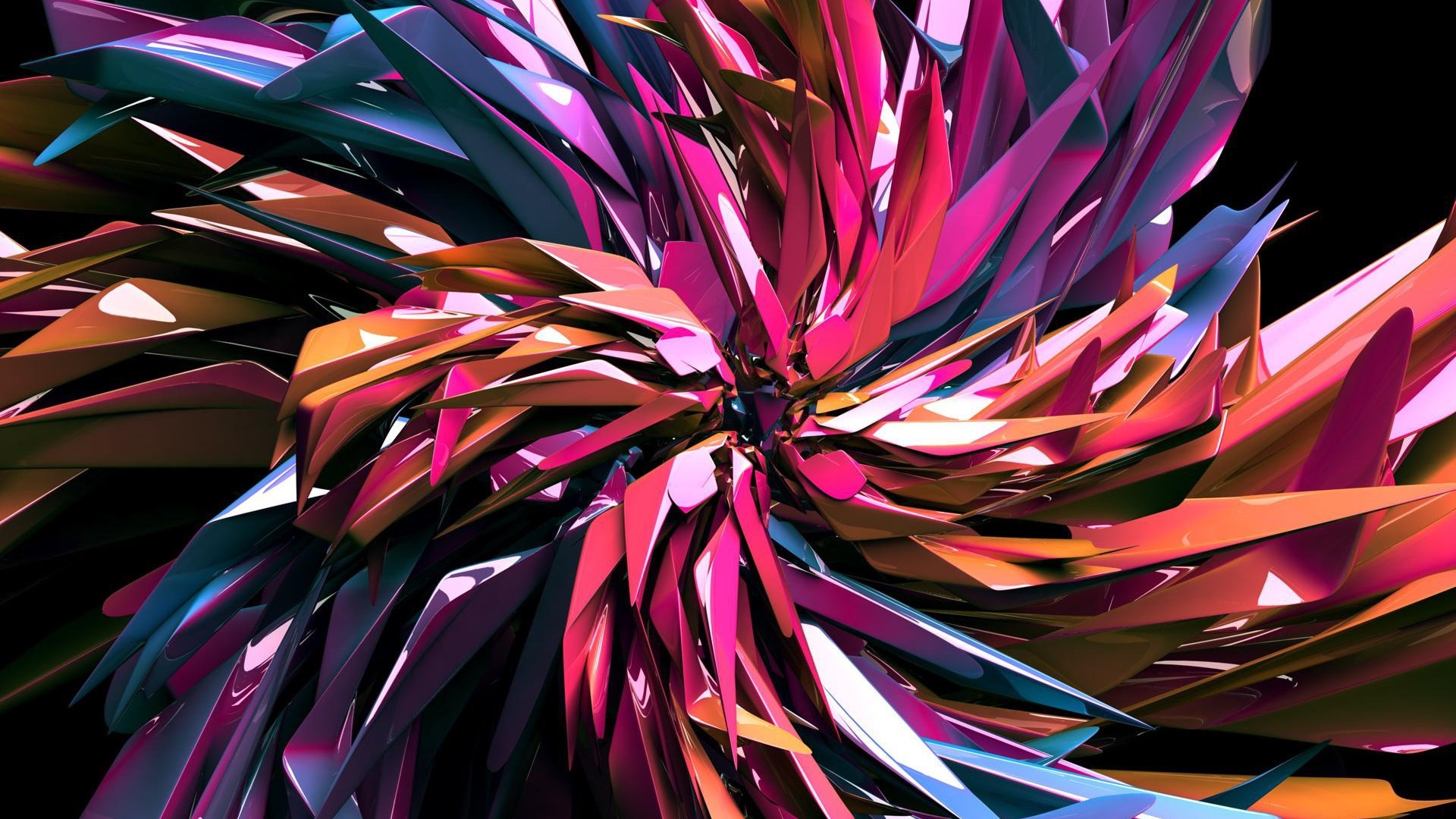 Abstract colorful fractal art illustration HD Wallpaper