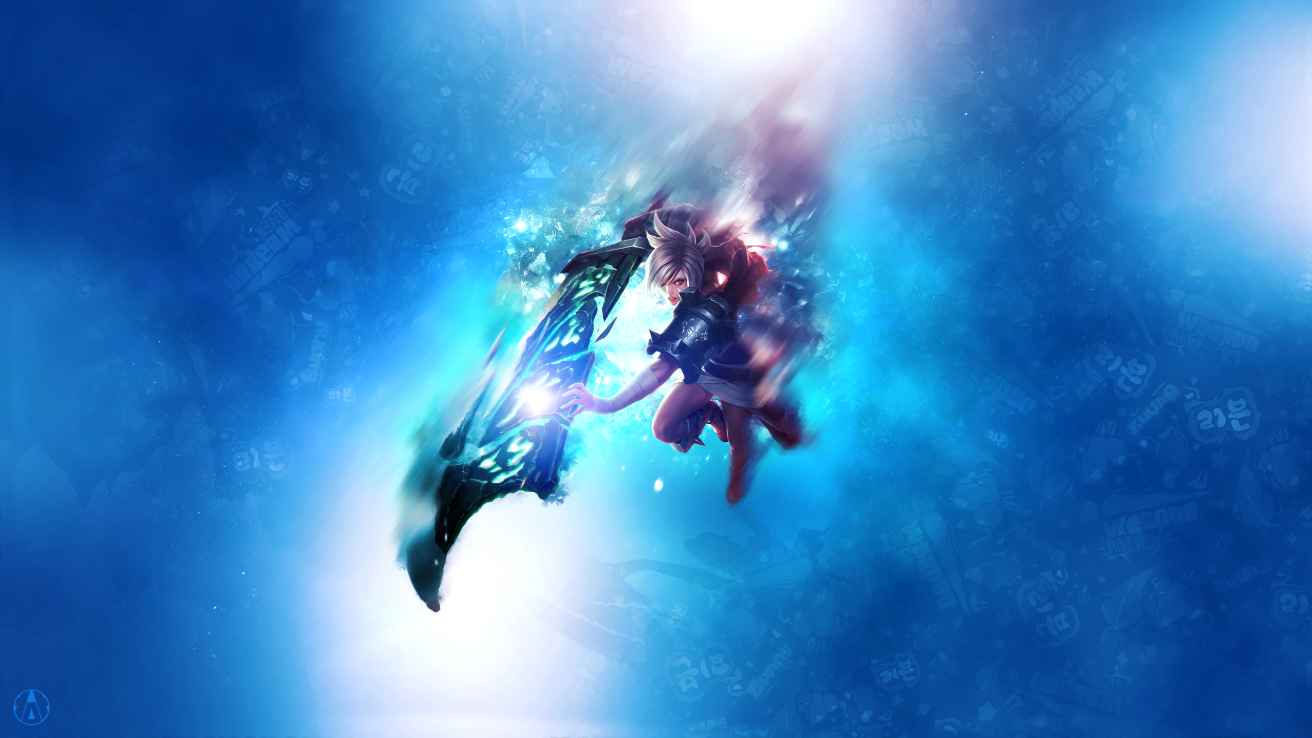 Riven from League of Legends with glowing sword HD Wallpaper