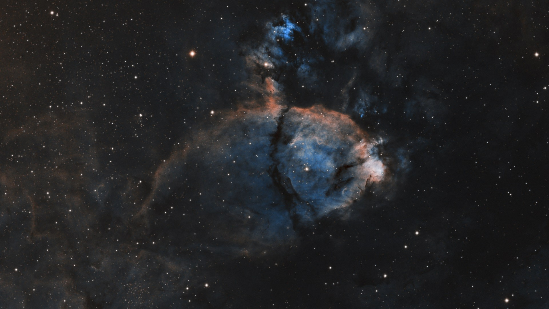 Vibrant nebula with stars in outer space HD Wallpaper