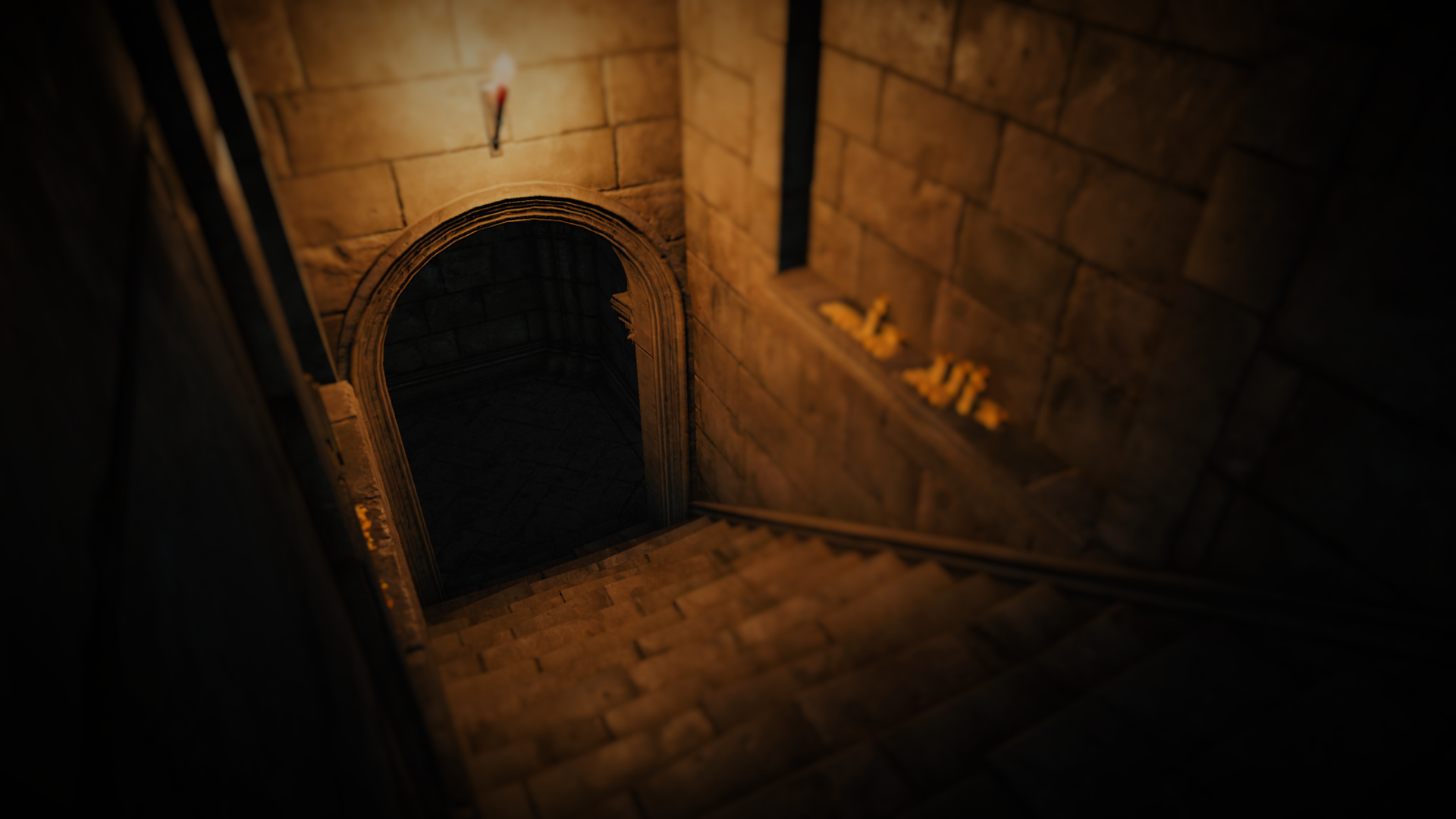 Assassin's Creed Unity Dead Kings stairs and archway HD Wallpaper