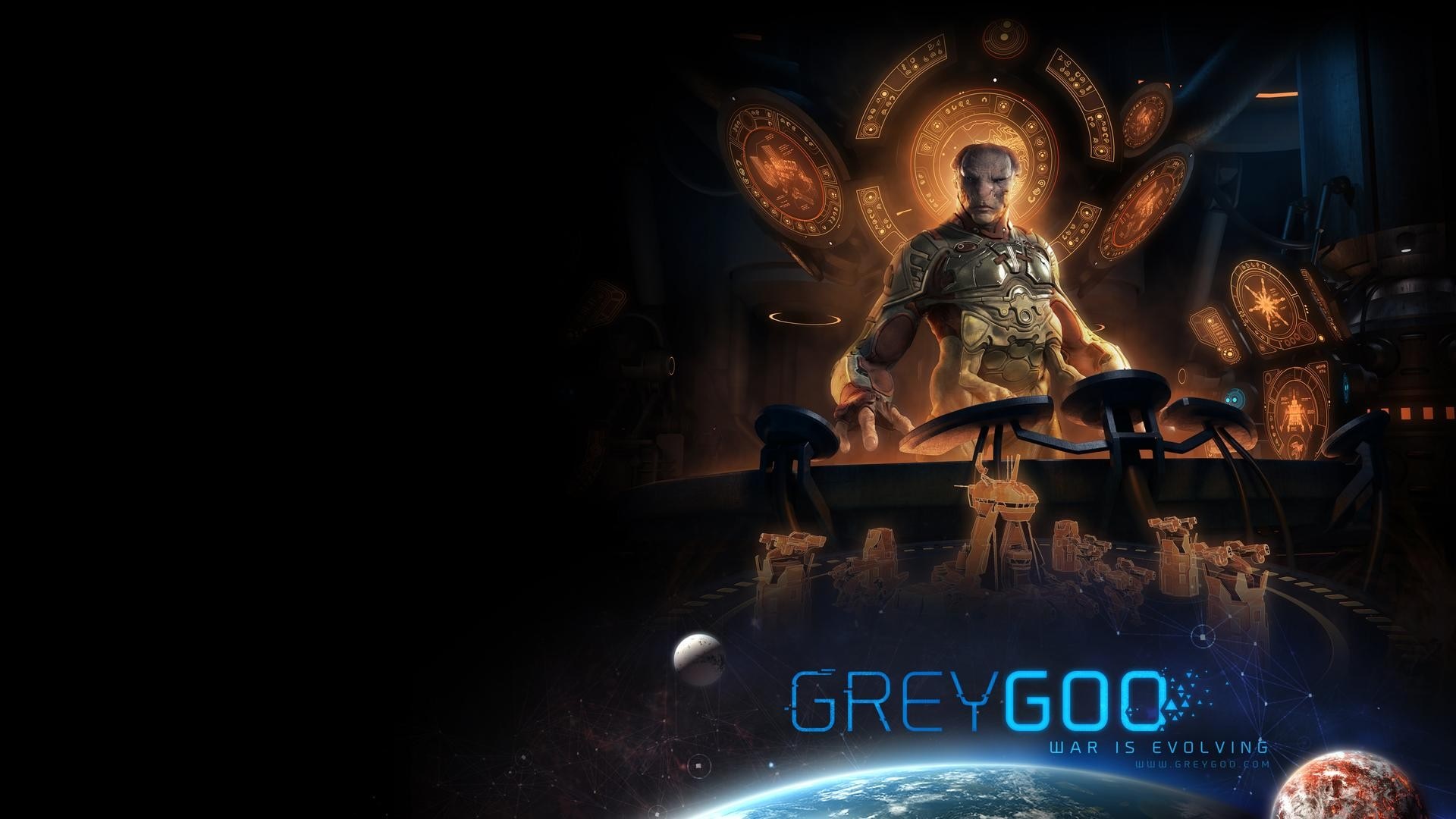 Grey Goo game art with alien commander HD Wallpaper