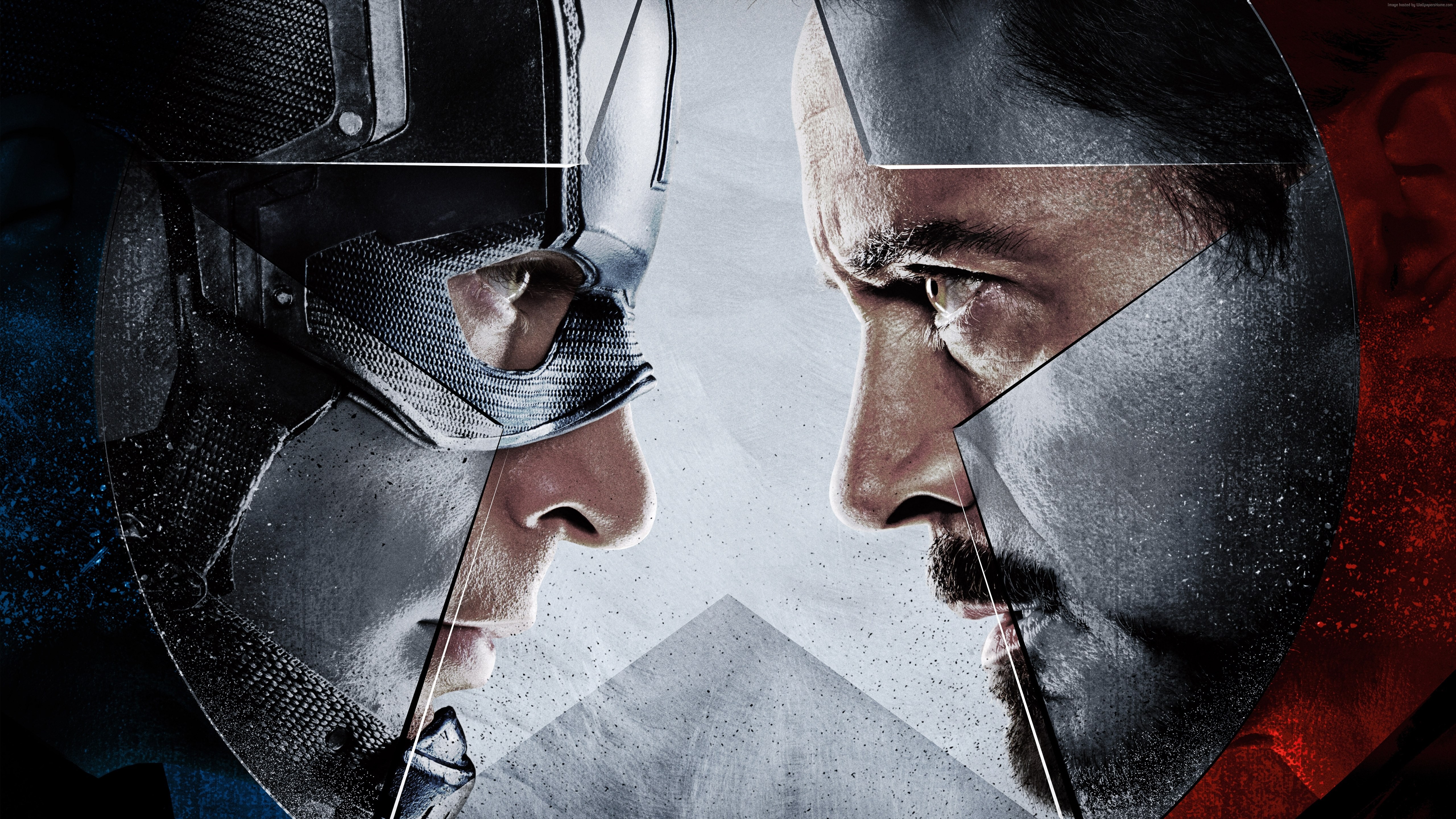 Captain America and Iron Man from Captain America: Civil War HD Wallpaper