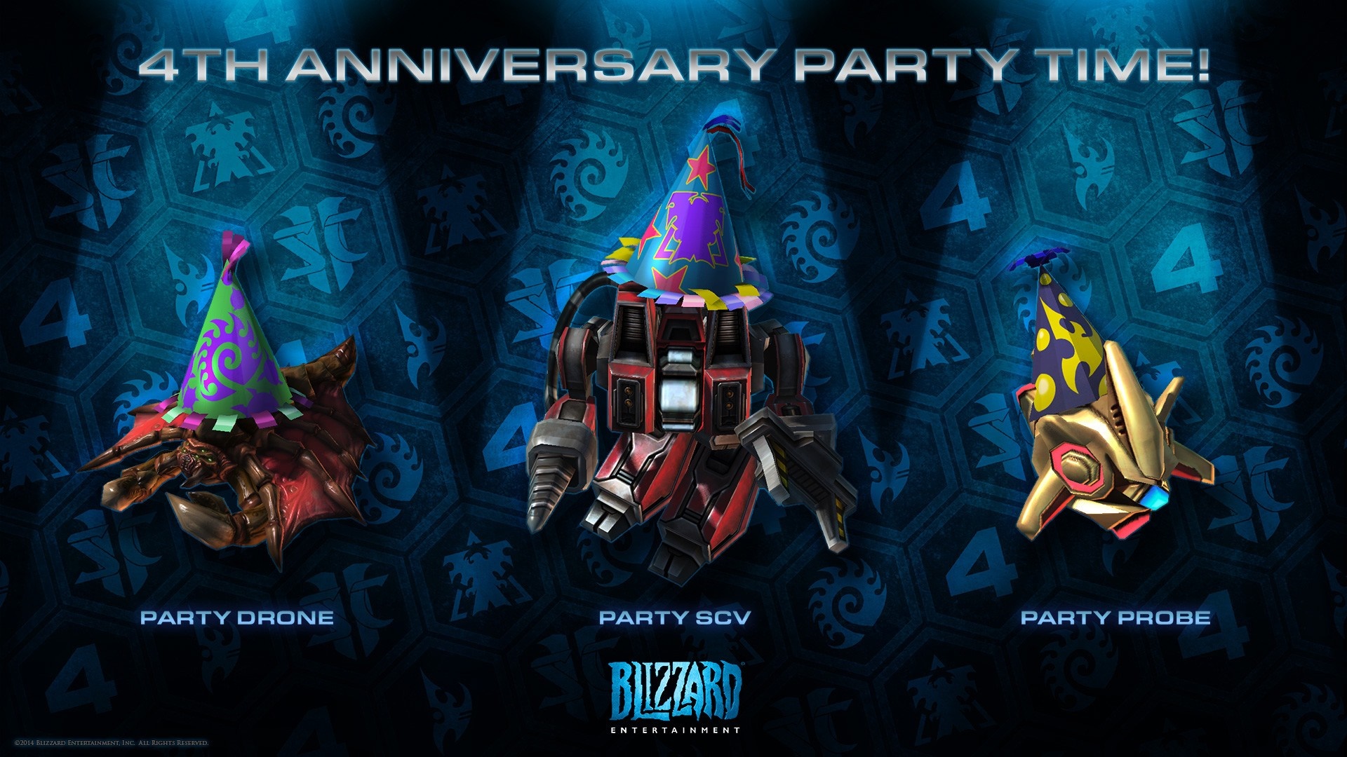 Starcraft II 4th Anniversary Party Time HD Wallpaper