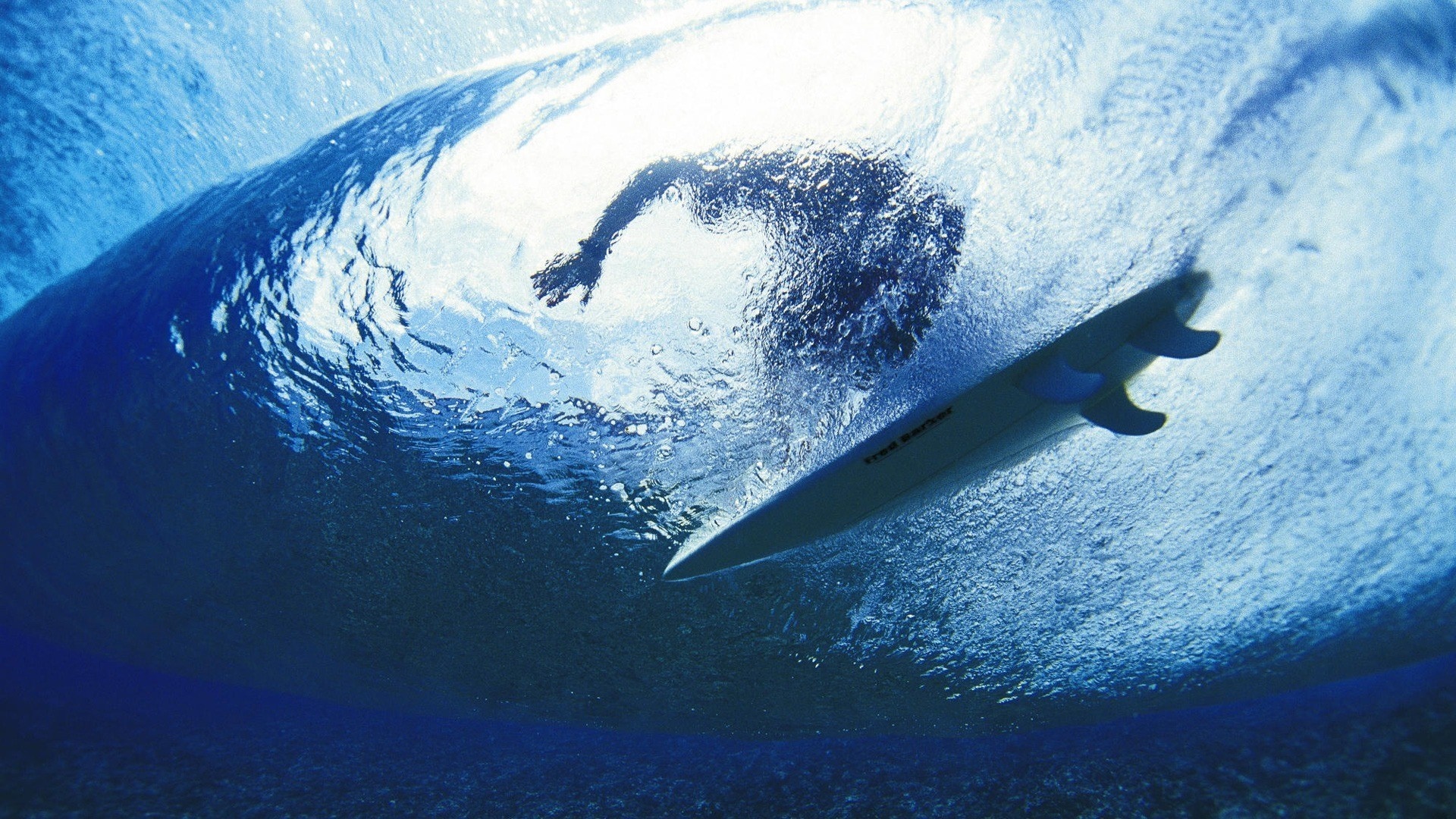 Surfer inside a wave HD Wallpaper