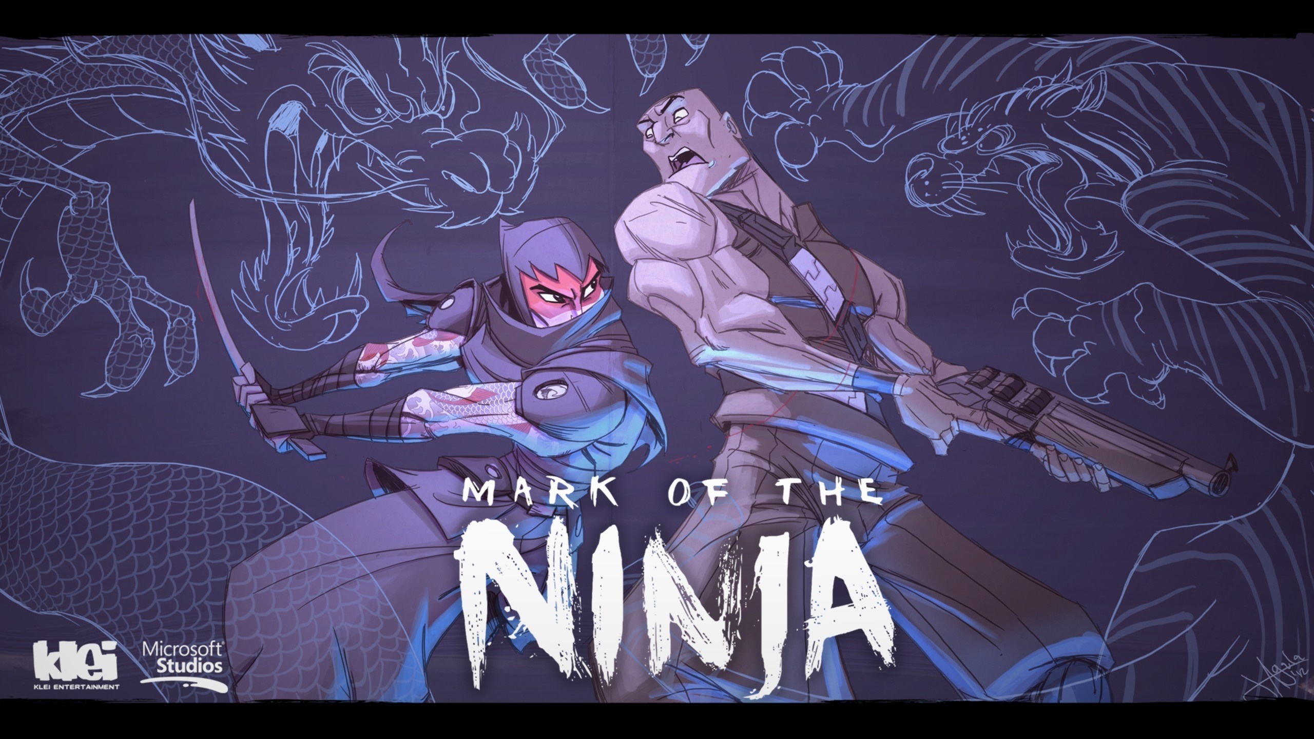 Mark of the Ninja video game art HD Wallpaper