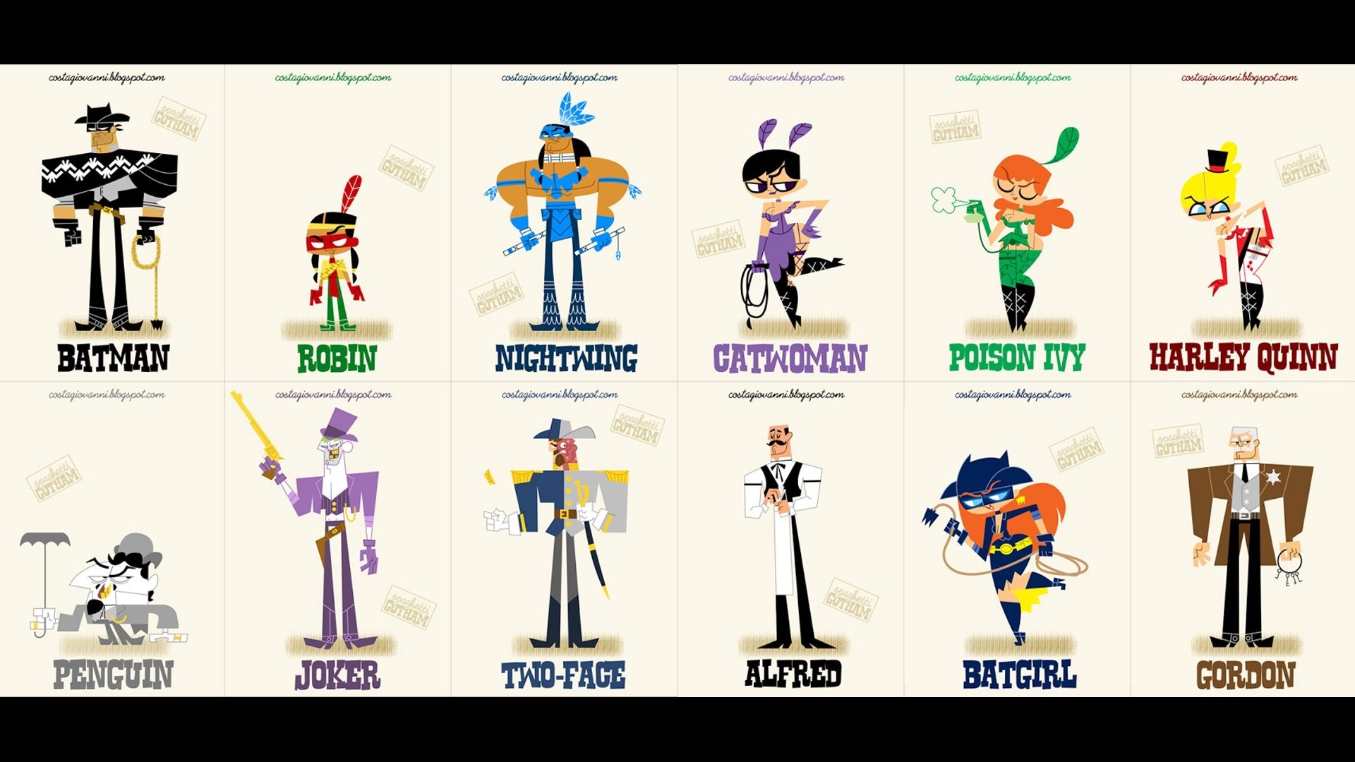 Batman Characters Illustration HD Wallpaper