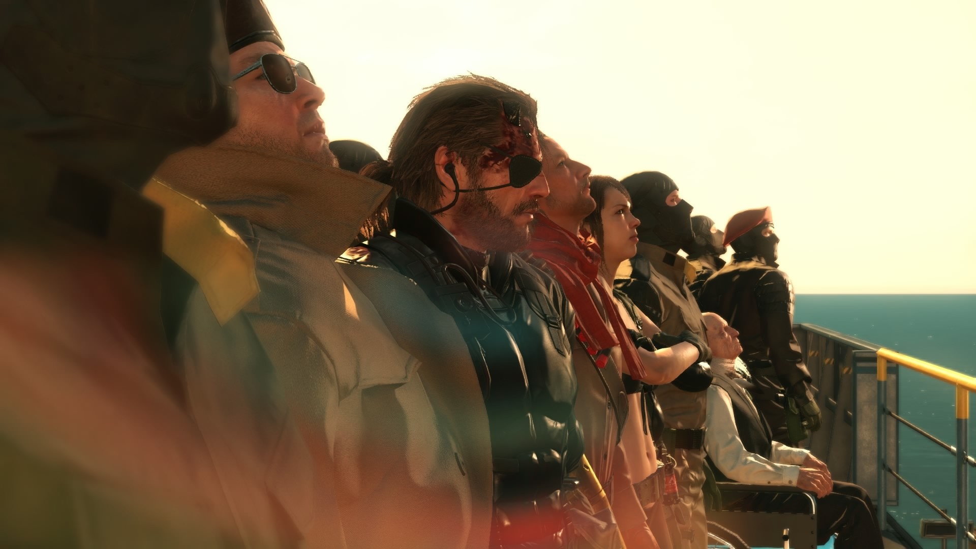 Metal Gear Solid V The Phantom Pain characters on a boat HD Wallpaper