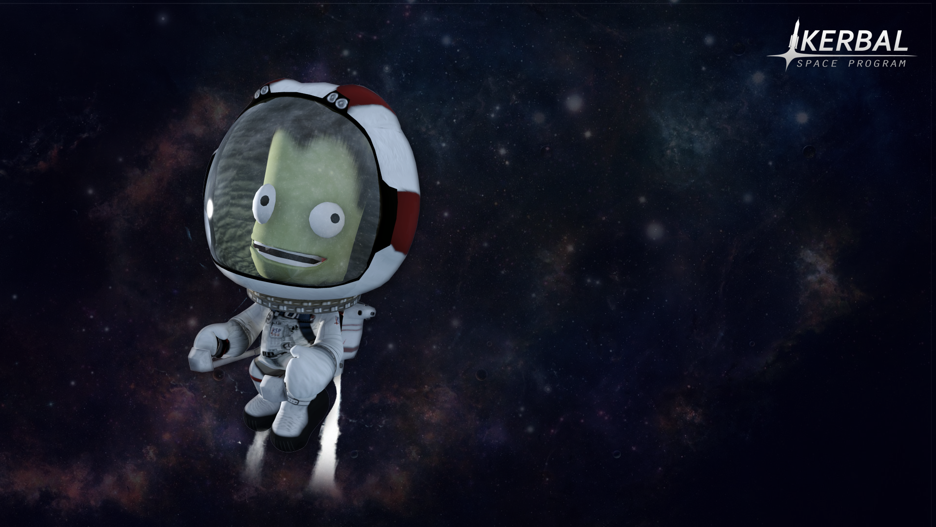 Kerbal Space Program astronaut in outer space HD Wallpaper