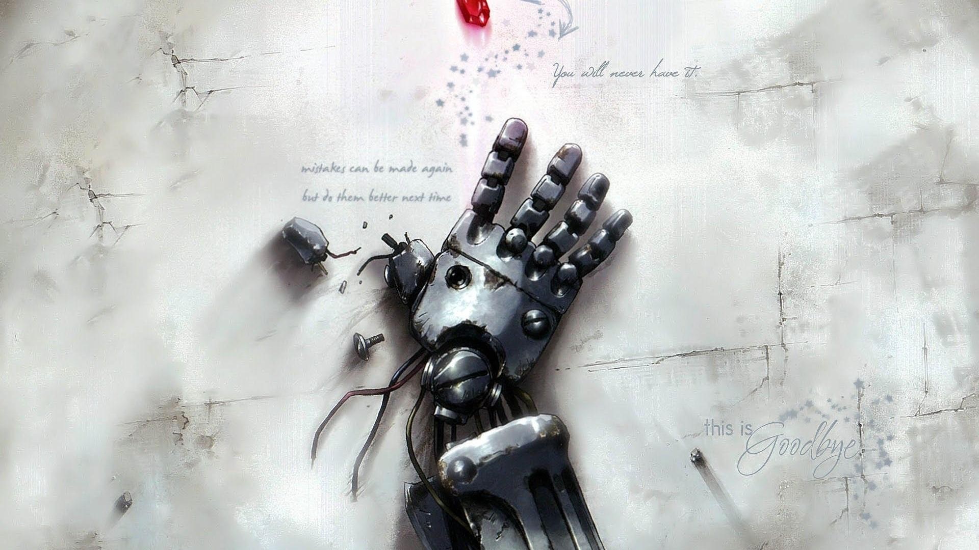 Edward Elric's Automail Arm from Fullmetal Alchemist Brotherhood HD Wallpaper