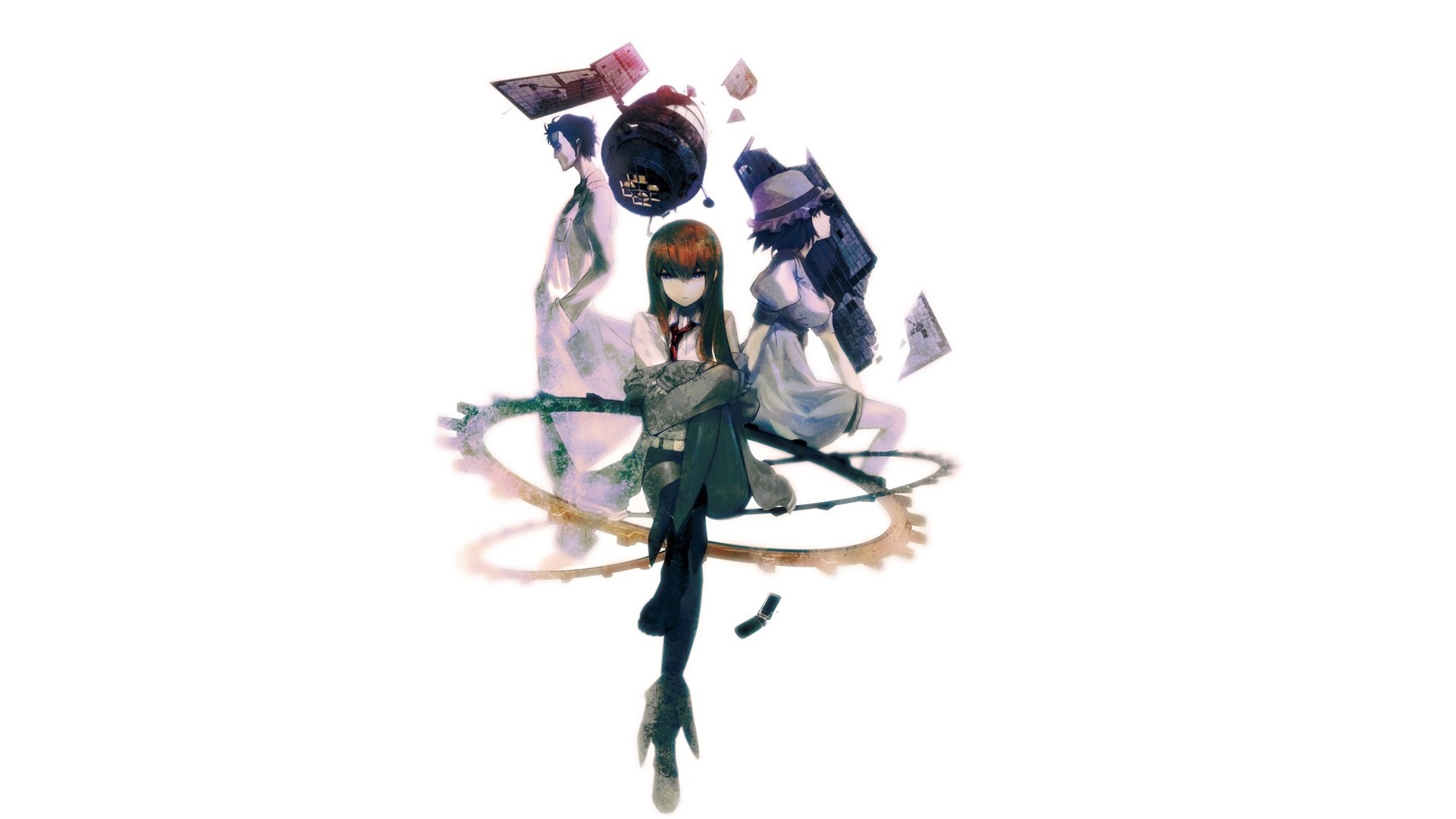 Characters from Steins;Gate with gears HD Wallpaper