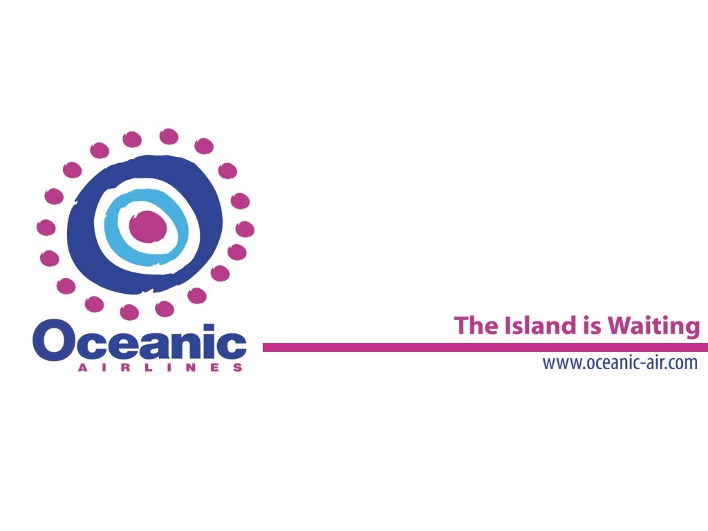 Oceanic Airlines logo with slogan and website HD Wallpaper