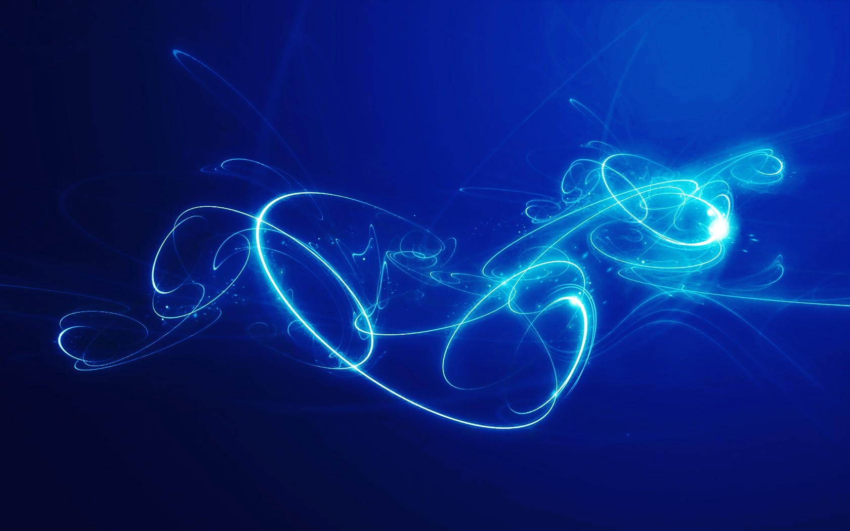 Abstract blue light trails illustration HD Wallpaper
