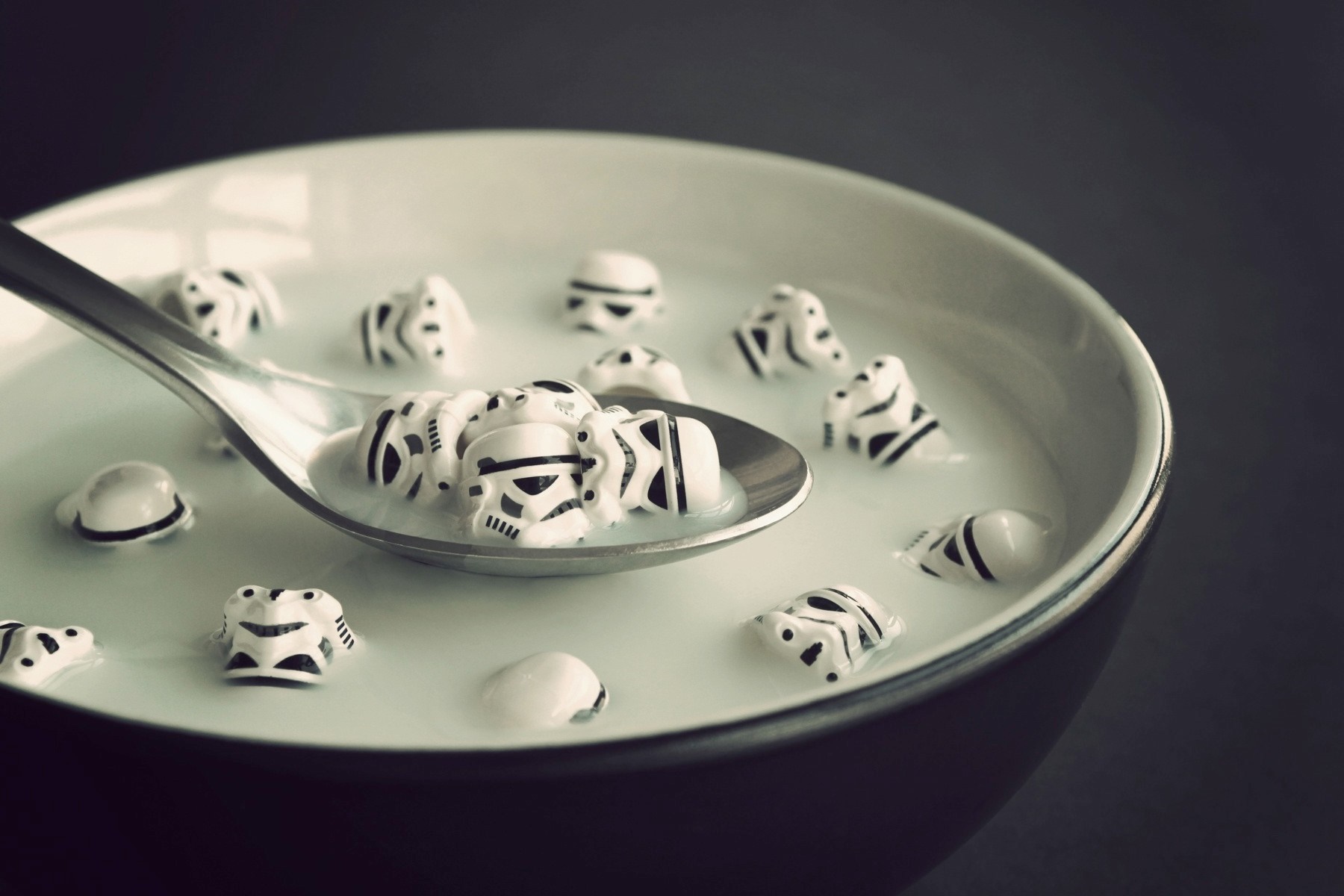 Star Wars Stormtrooper Cereal in a Bowl HD Wallpaper