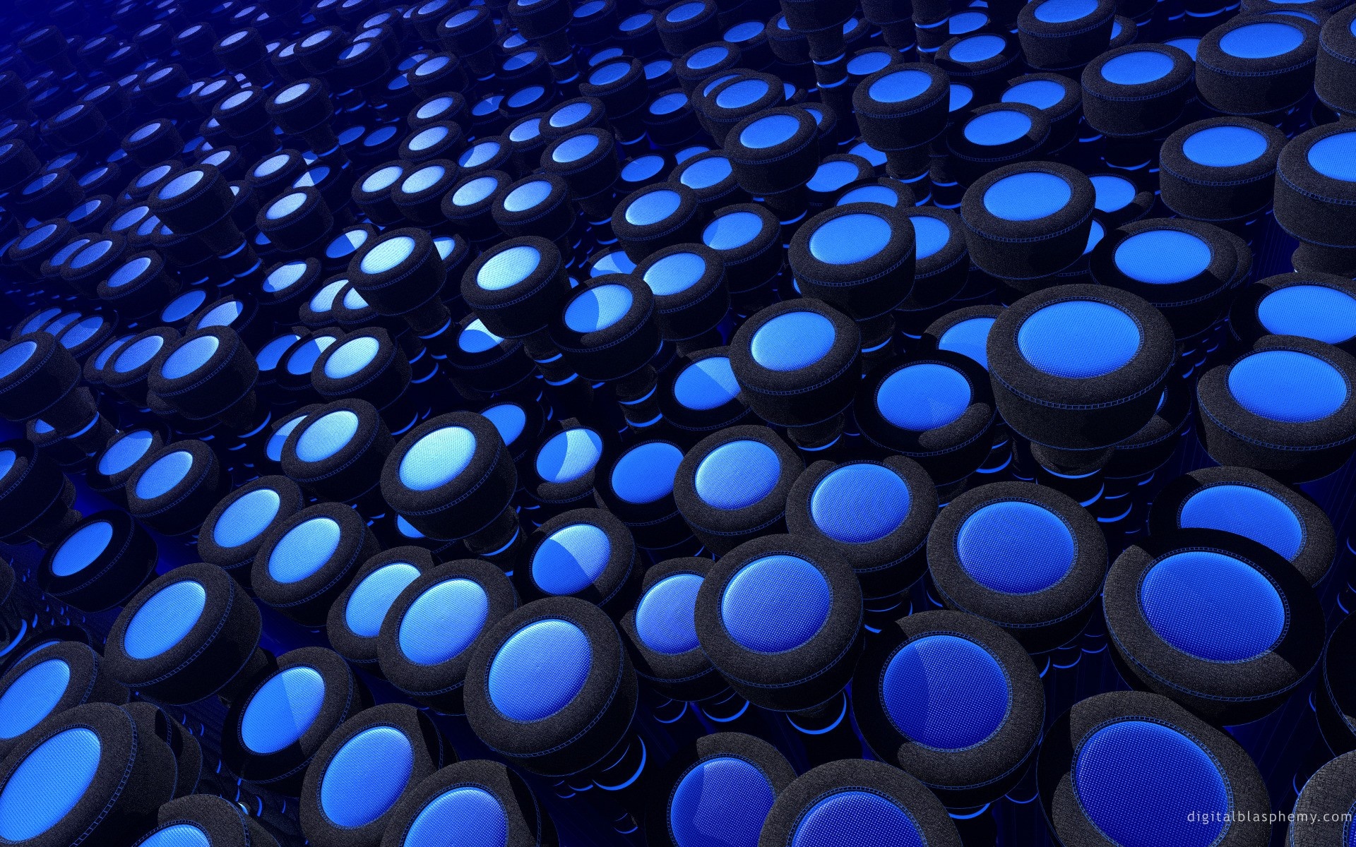 Abstract blue circles and shapes HD Wallpaper