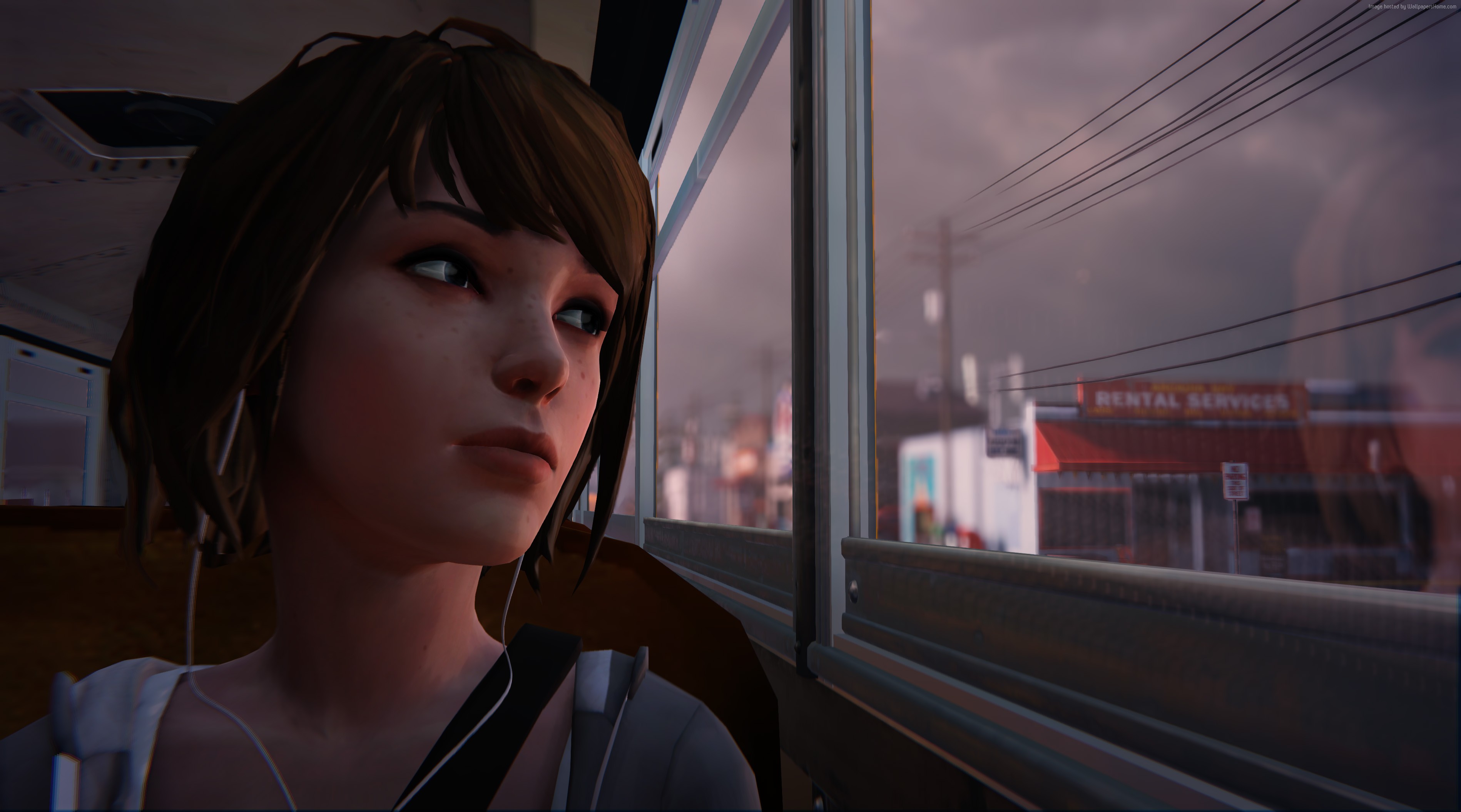 Max Caulfield from Life is Strange on a bus HD Wallpaper