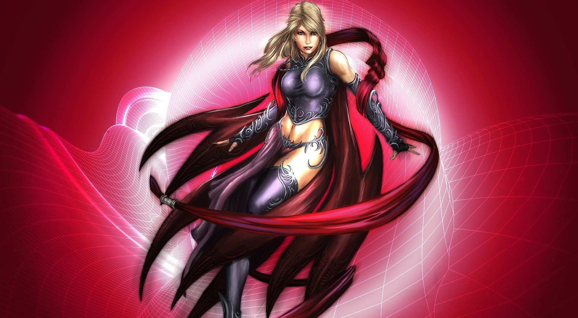 Fantasy art illustration of a female warrior HD Wallpaper