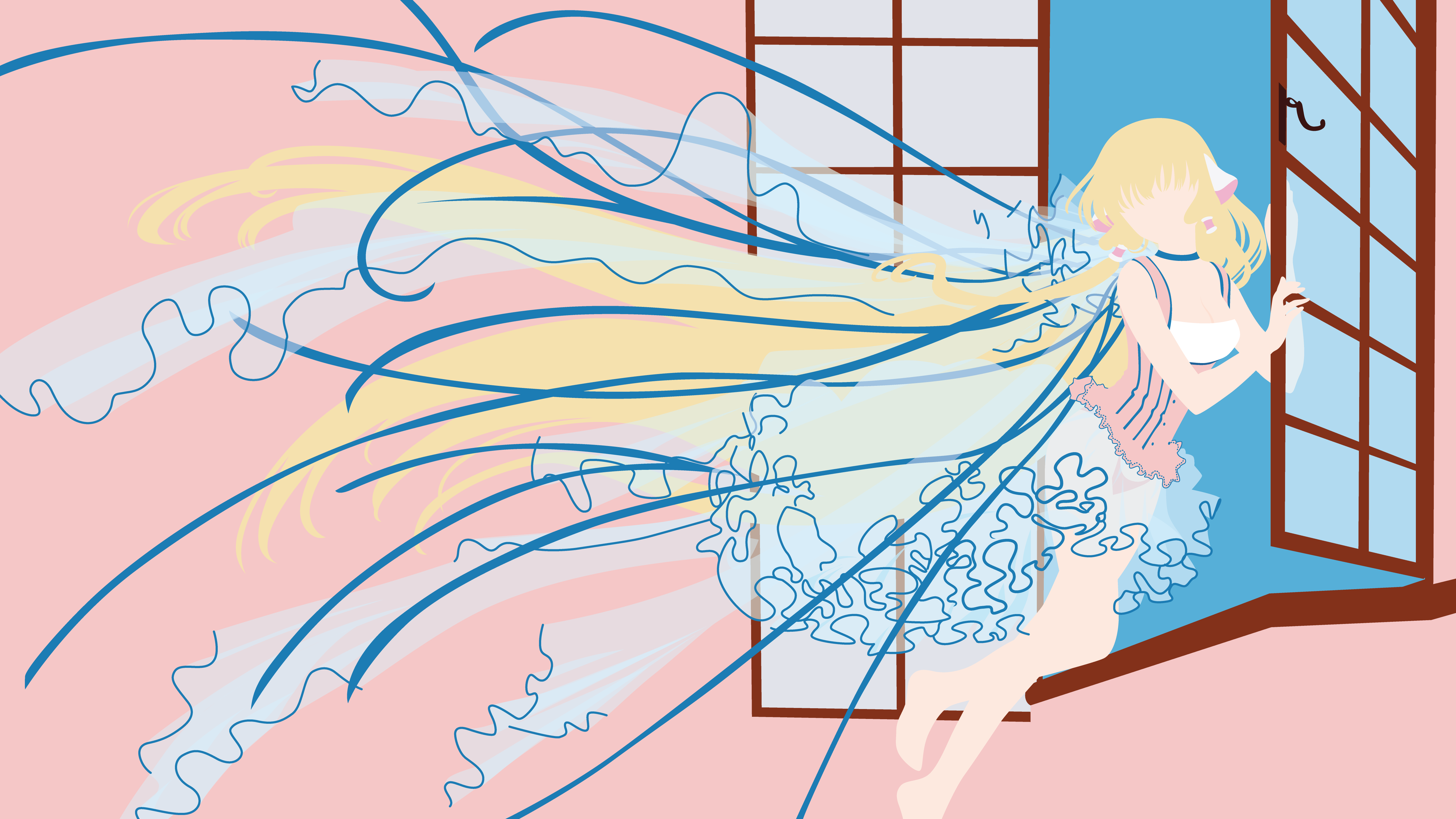 Chobits illustration of a girl by a window HD Wallpaper