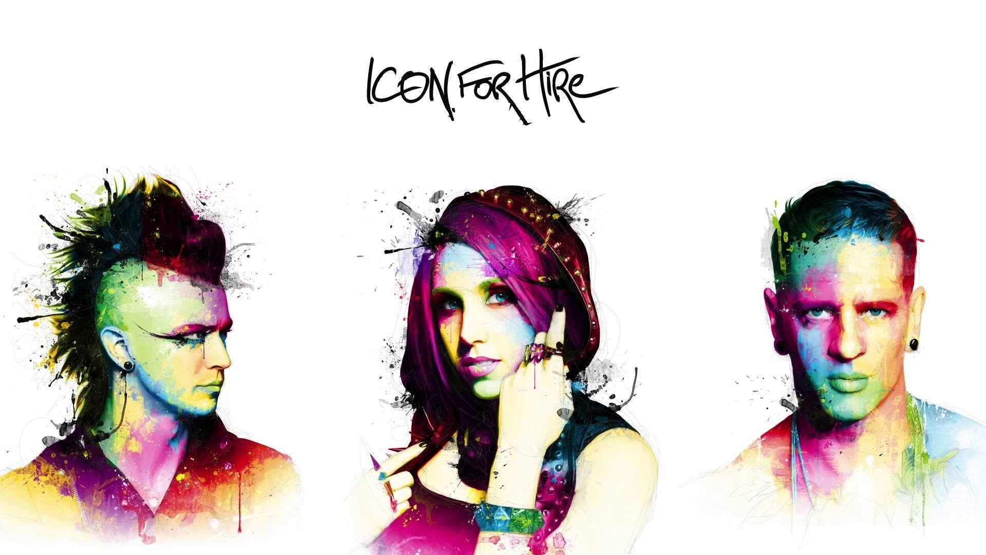 Icon for Hire band members watercolor painting HD Wallpaper