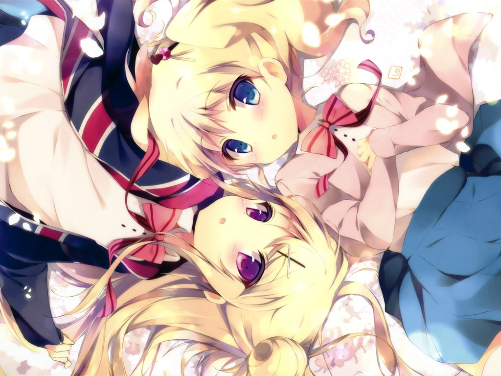 Alice Cartelet and Kujou Karen from Kin Iro Mosaic HD Wallpaper