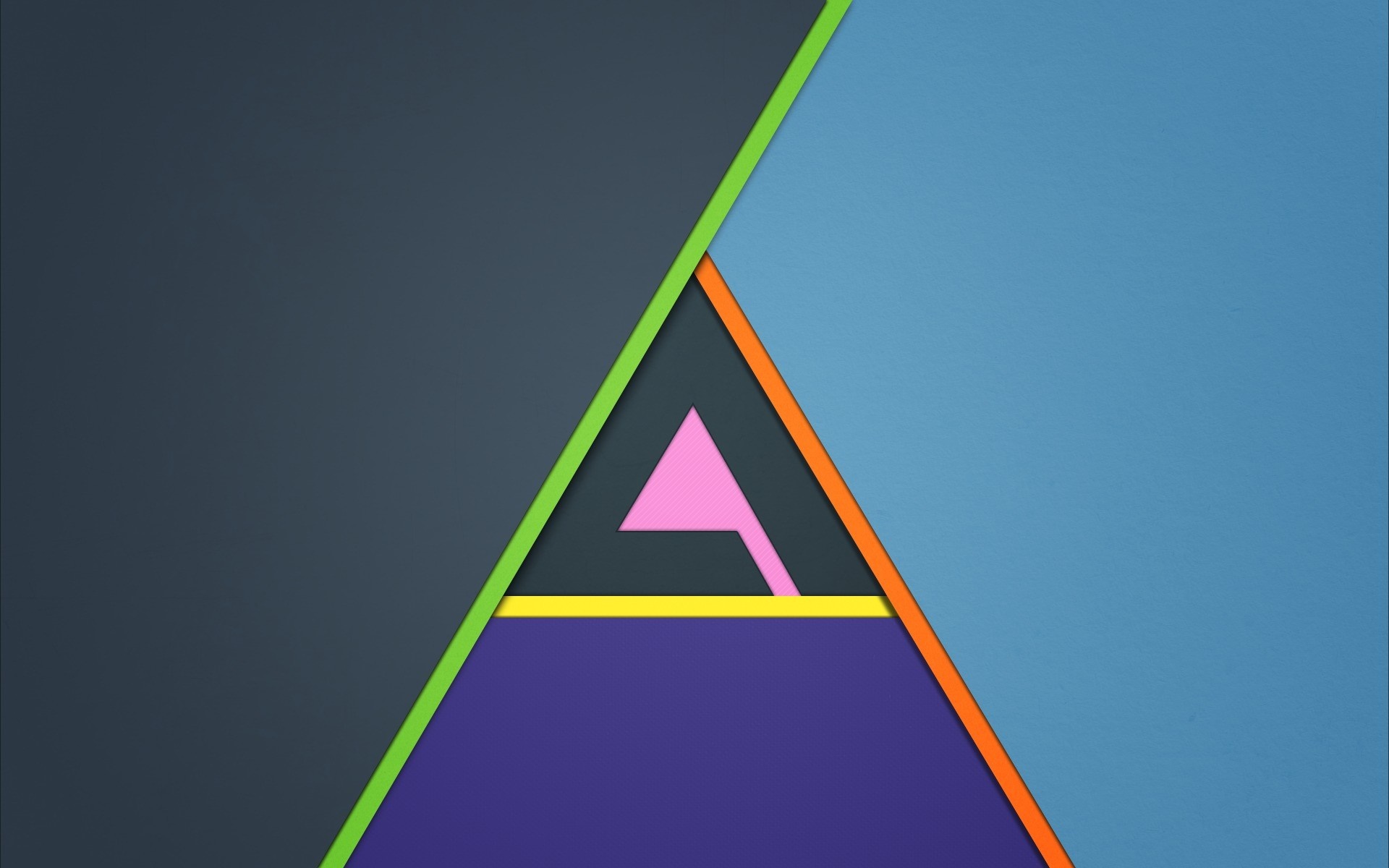 Abstract geometric shapes with pink triangle HD Wallpaper