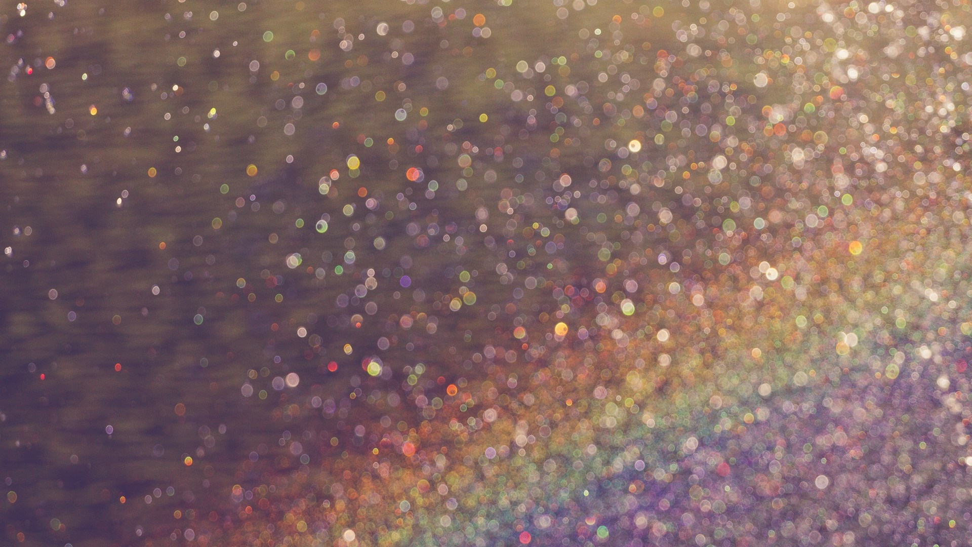 Bokeh circles and rainbow light effect HD Wallpaper