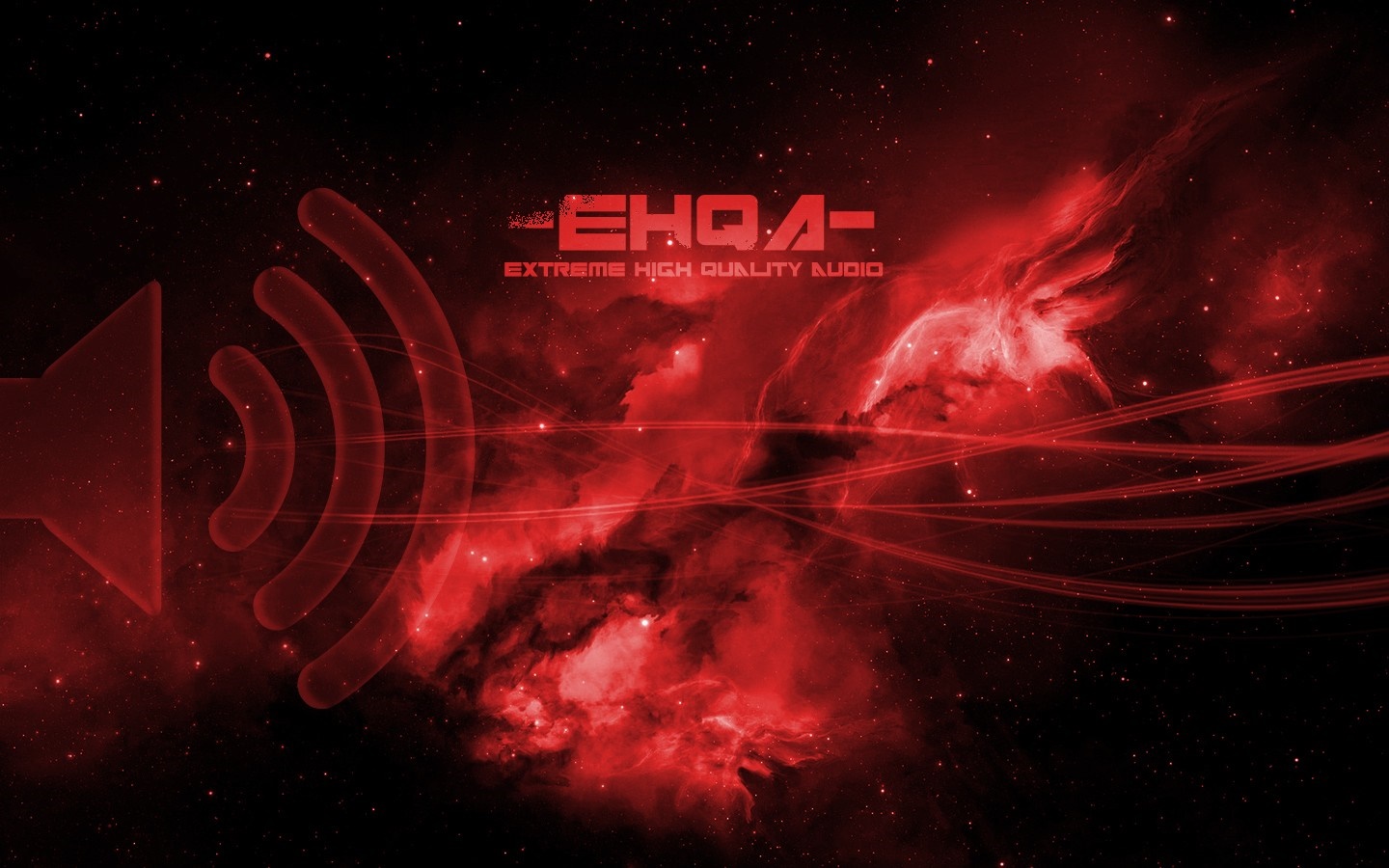 EHQA Extreme High Quality Audio Logo with Speaker Icon HD Wallpaper