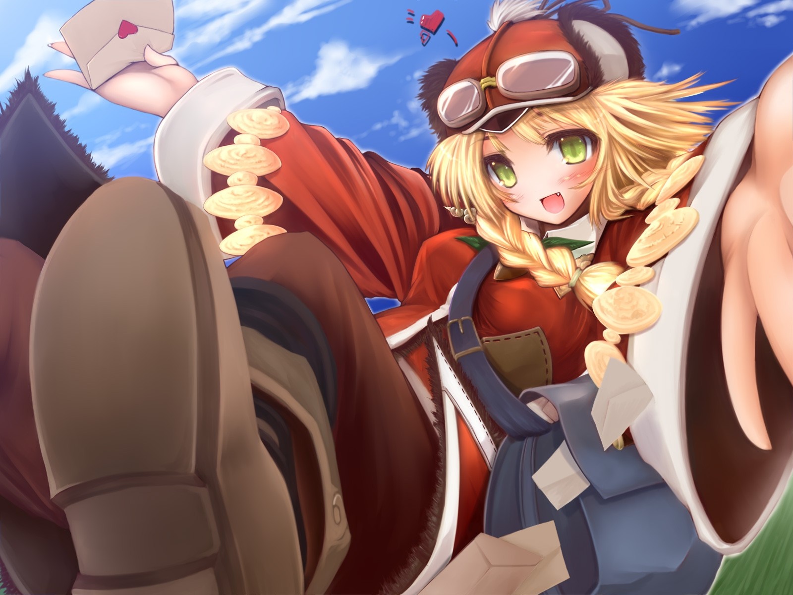 Girl from Rune Factory holding letters HD Wallpaper