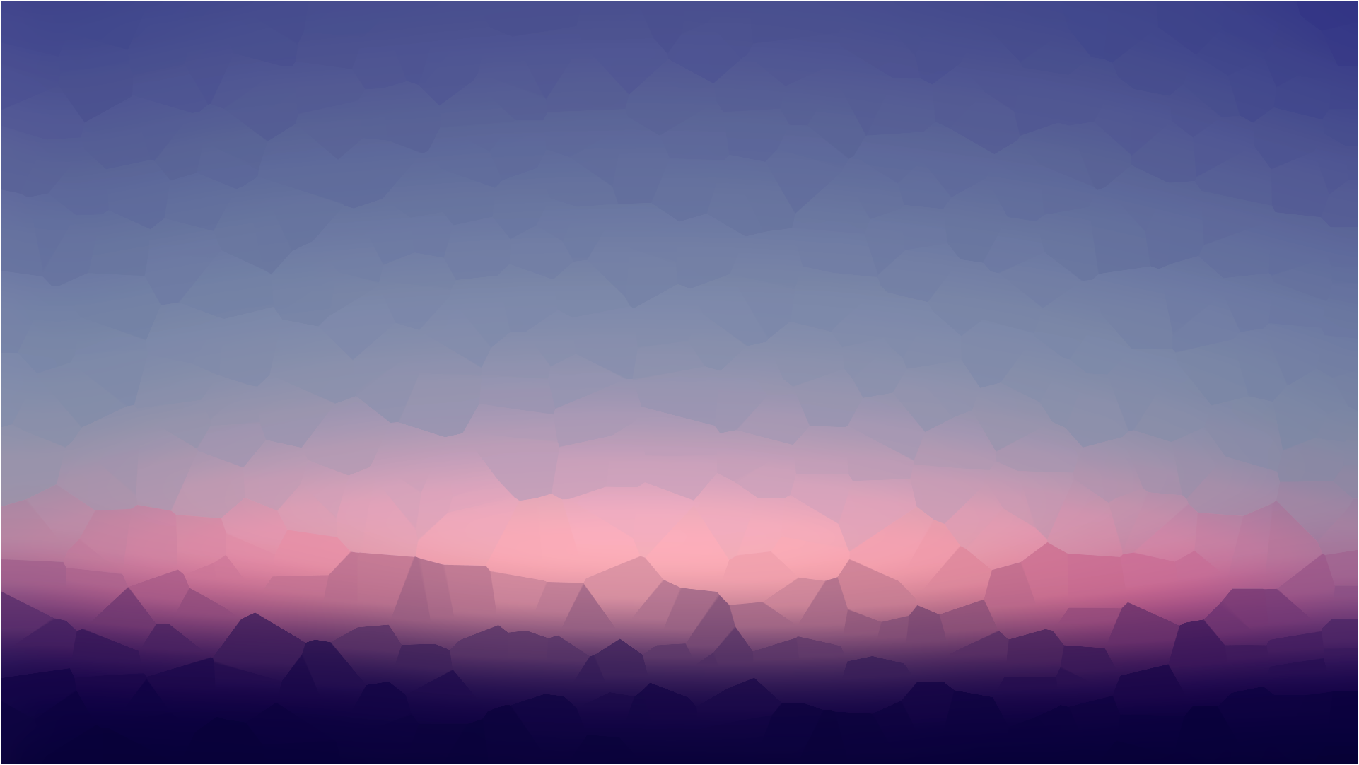 Abstract geometric landscape at dawn or dusk HD Wallpaper