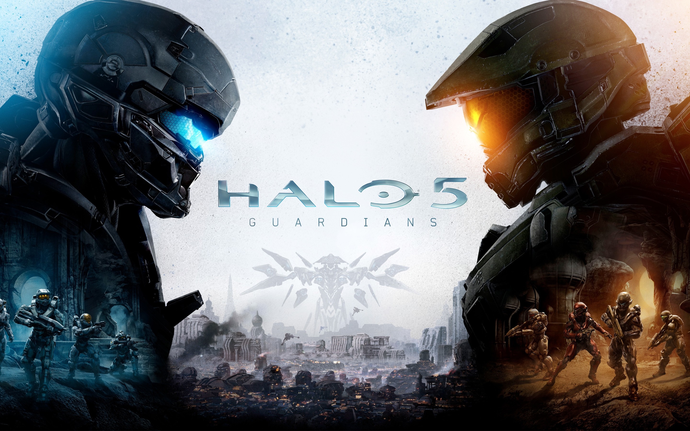 Halo 5 Guardians video game cover art HD Wallpaper
