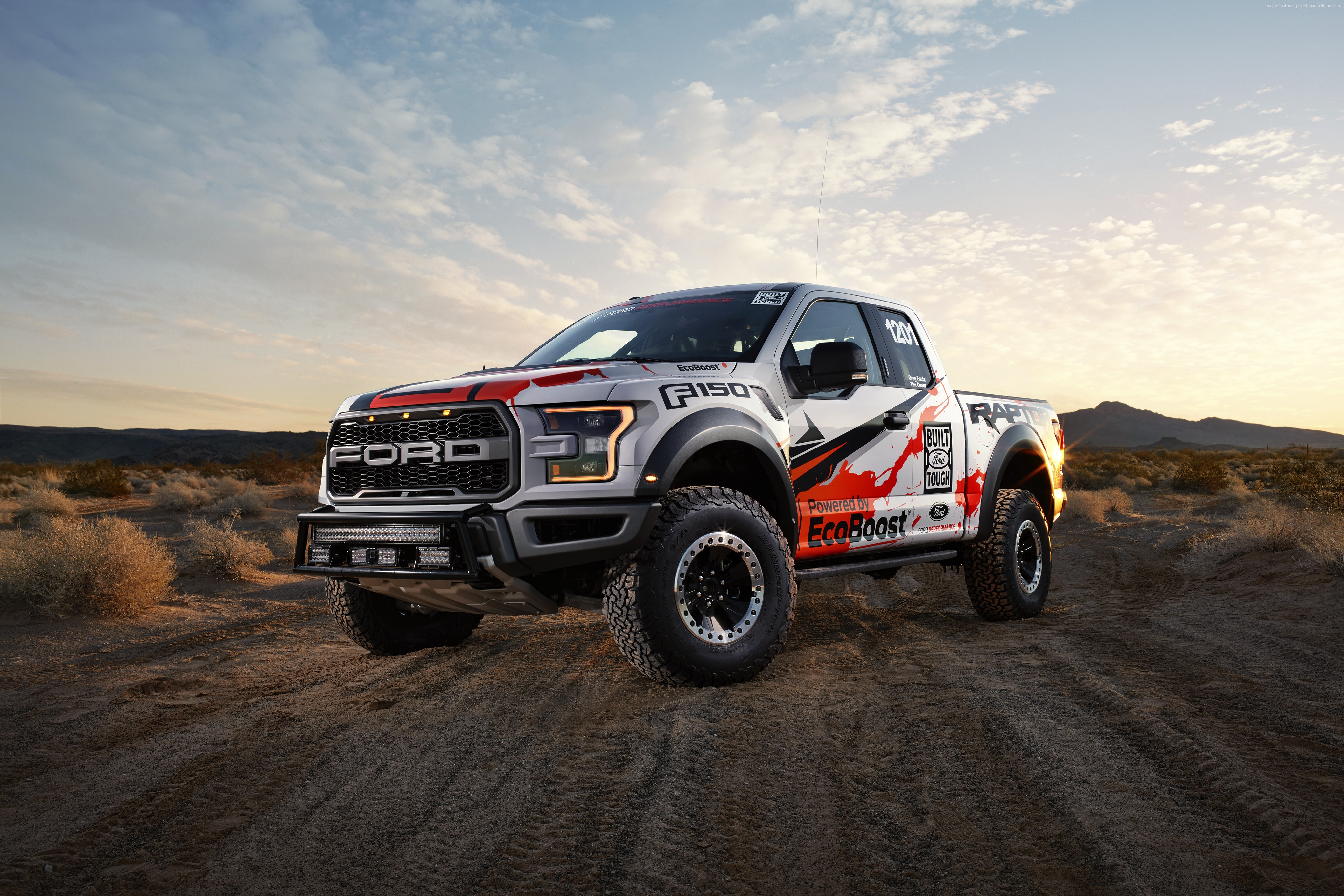 Ford F-150 Raptor Race Truck in Desert HD Wallpaper